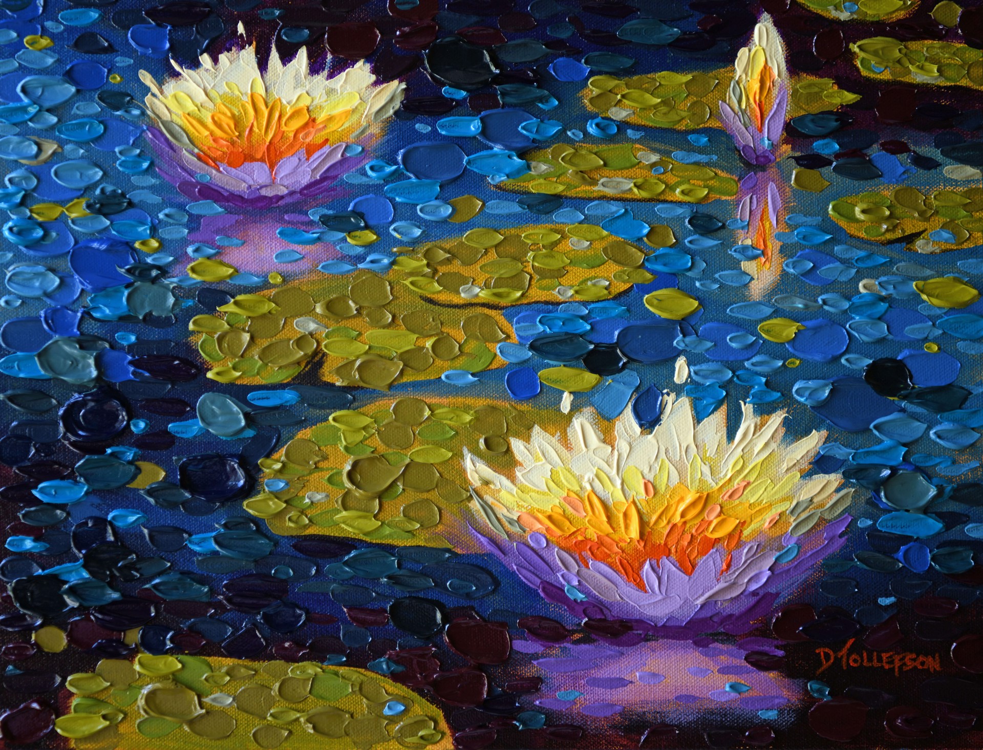 Evening's Light Pond Two by Dena Tollefson