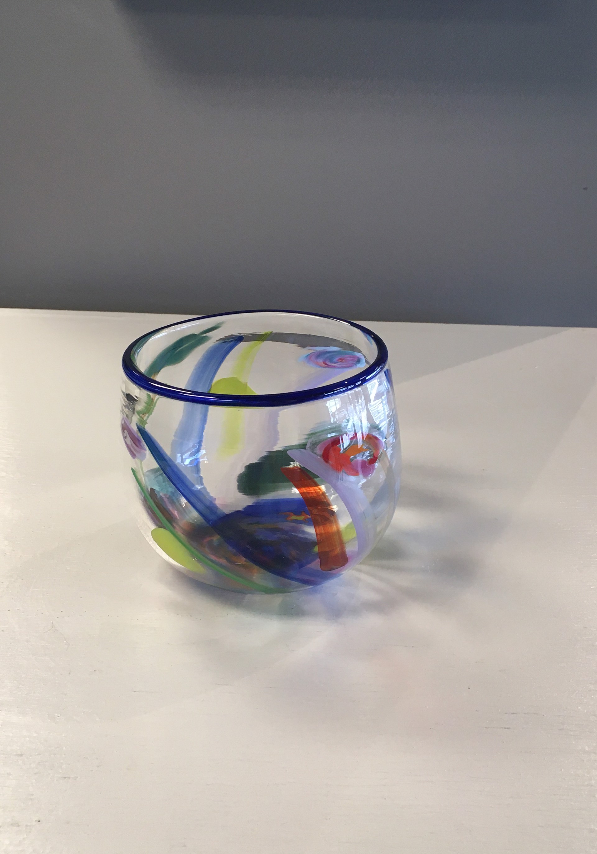 Circus open bowl by AlBo Glass