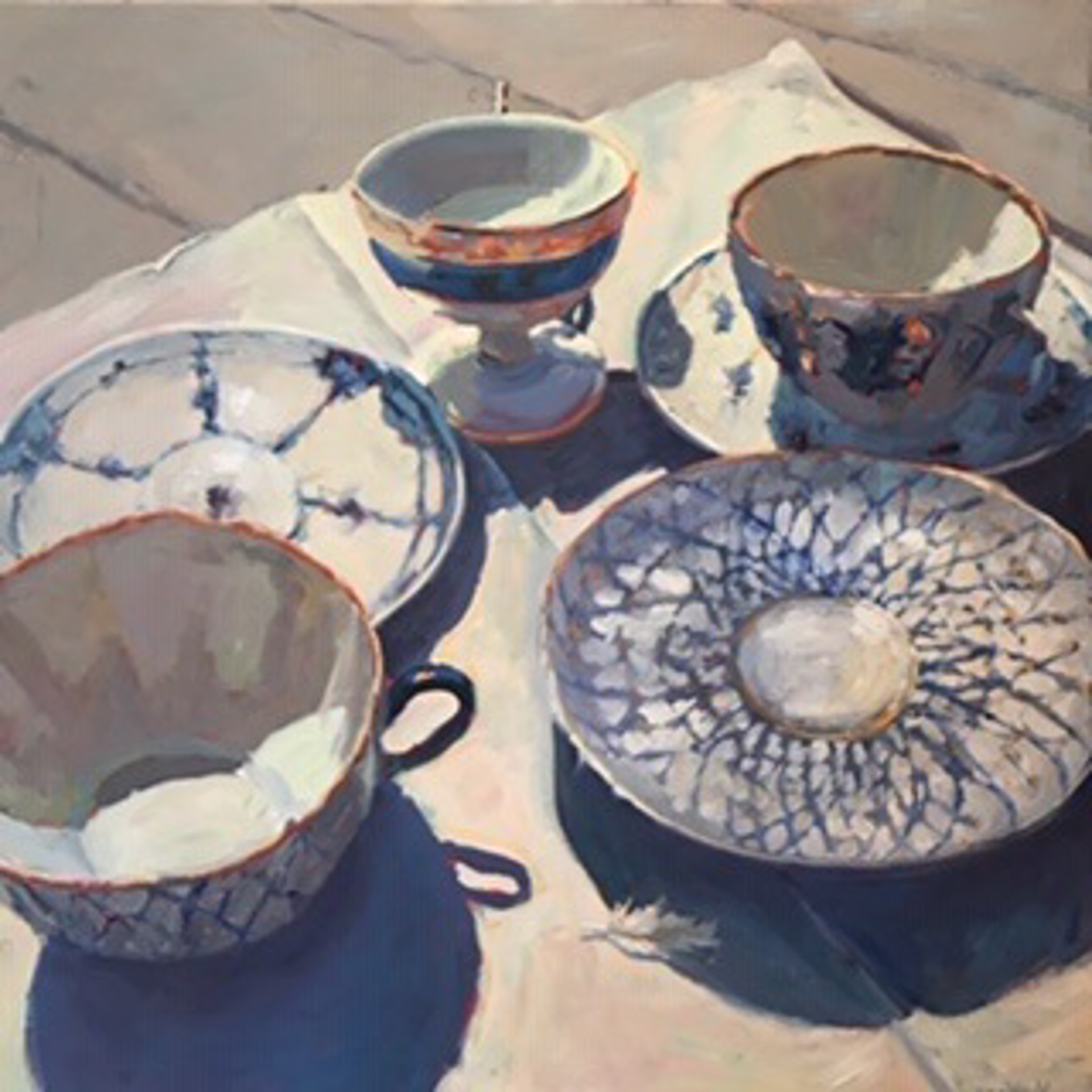 Cups and Saucers by Susan Hecht