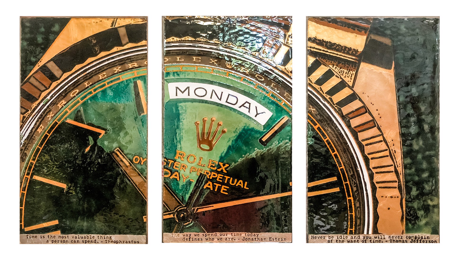 Monday ~ Limited Edition Wall Triptych by Houston Llew Limited