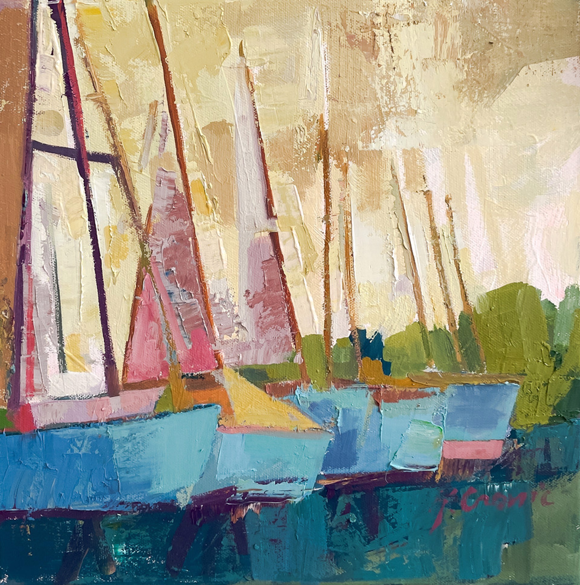 Sailboats II by Kristin Cronic