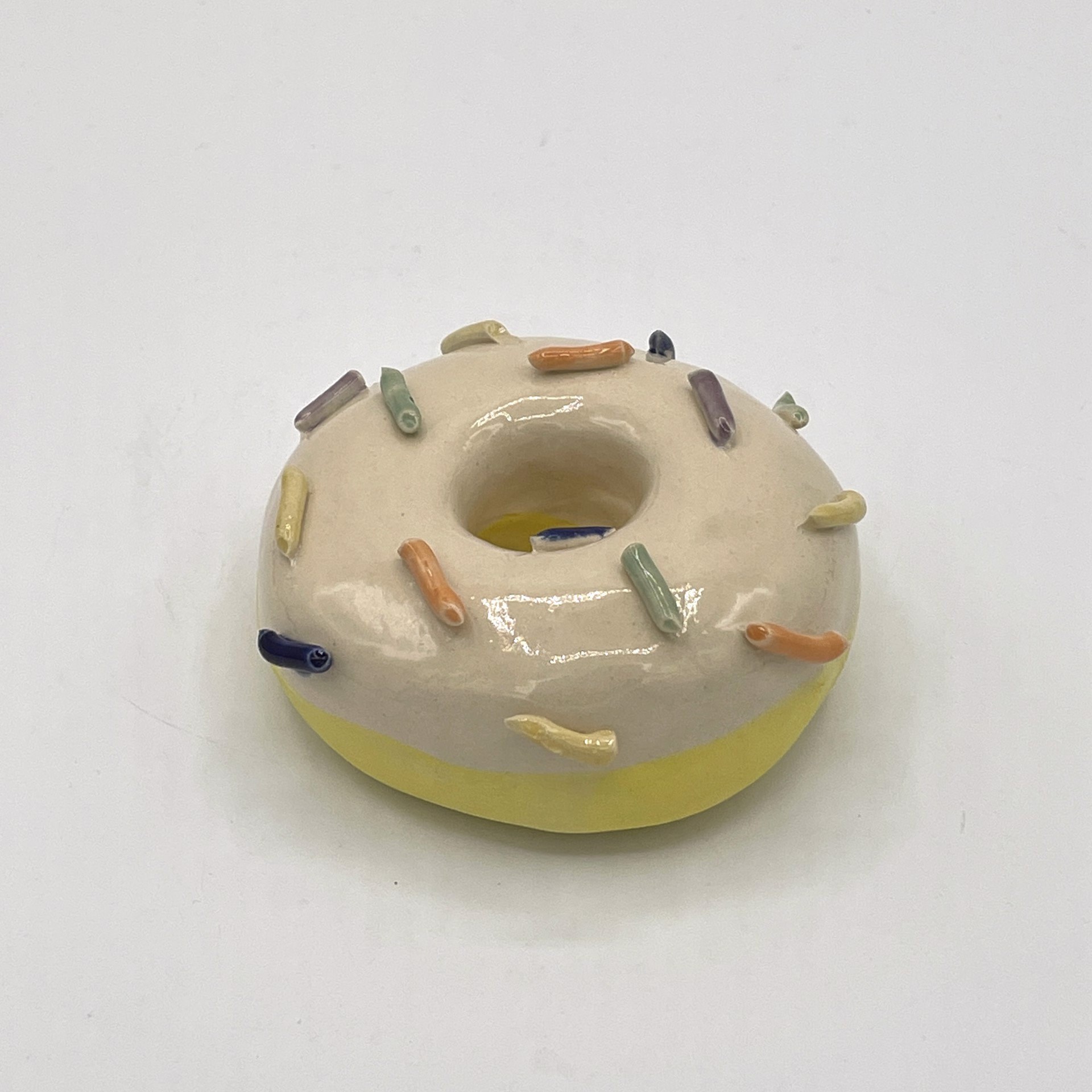 Lemon Donut with Rainbow Sprinkles by Liv Antonecchia