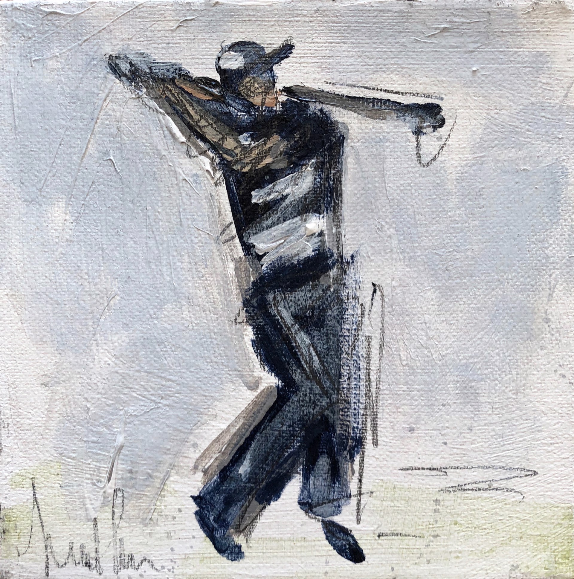 Swinging Golfer by Heather Blanton