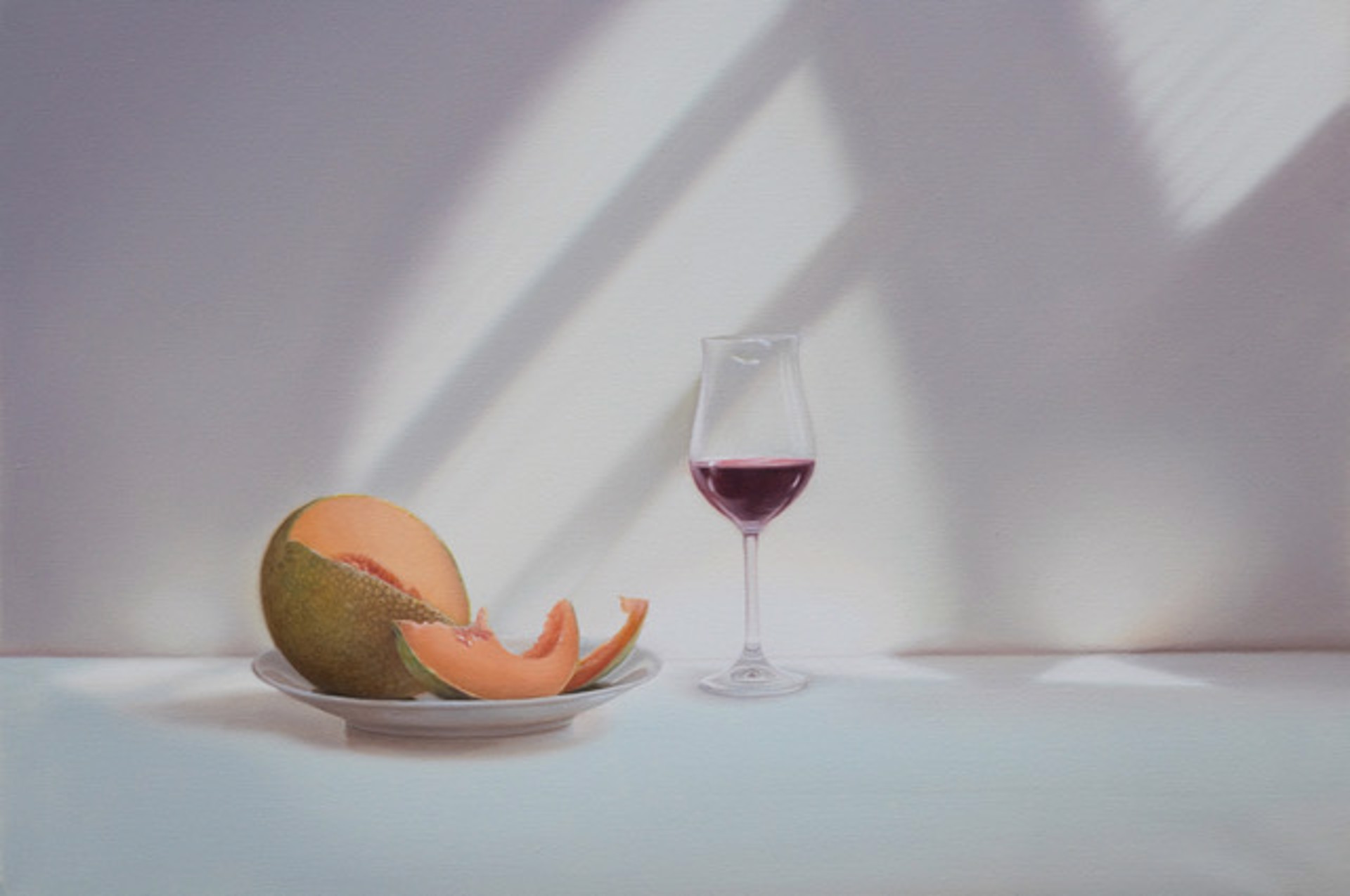 Wein mit Melone by Edite Grinberga