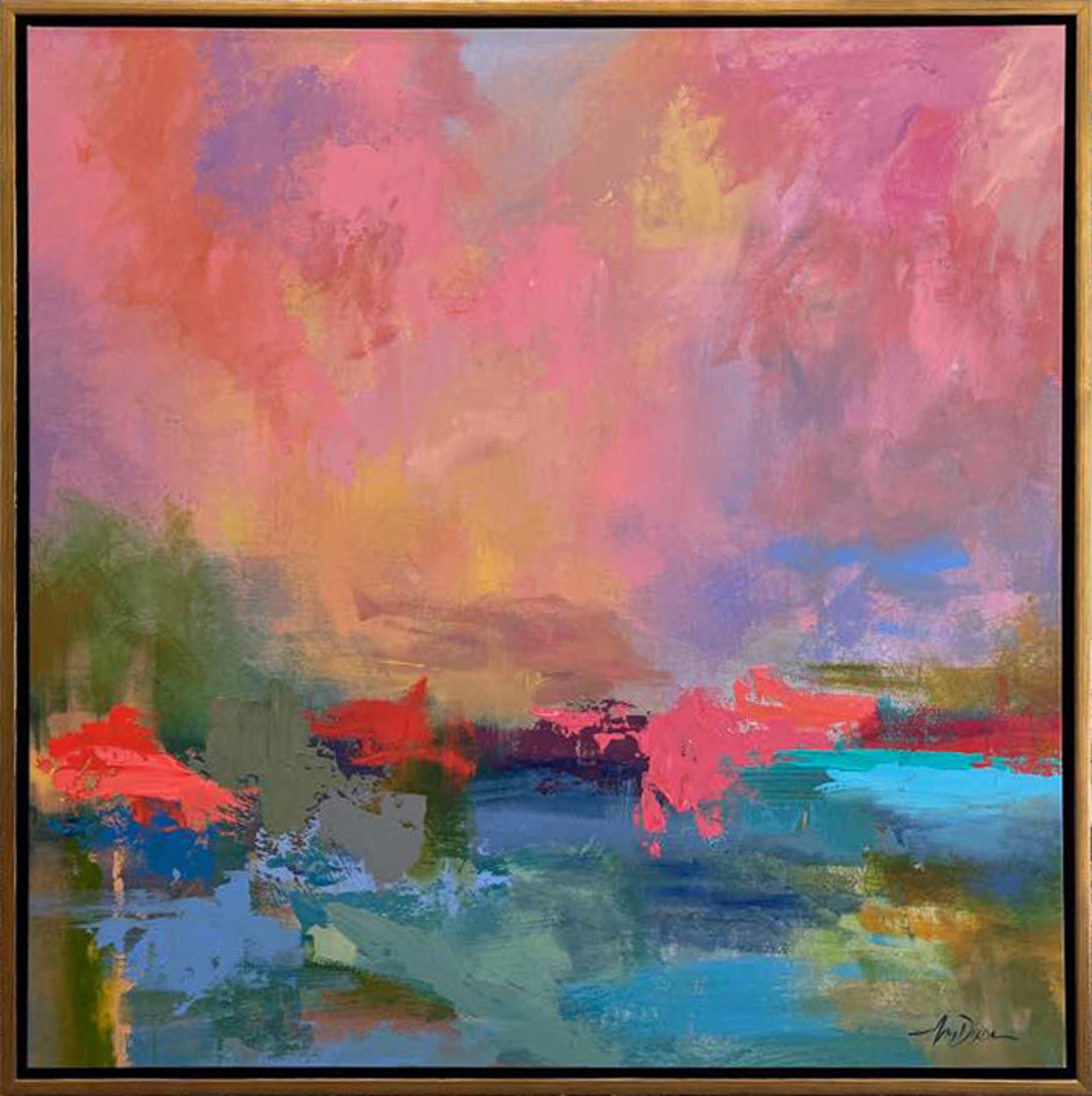 Pink Before Sante Fe Rain by Amy Dixon