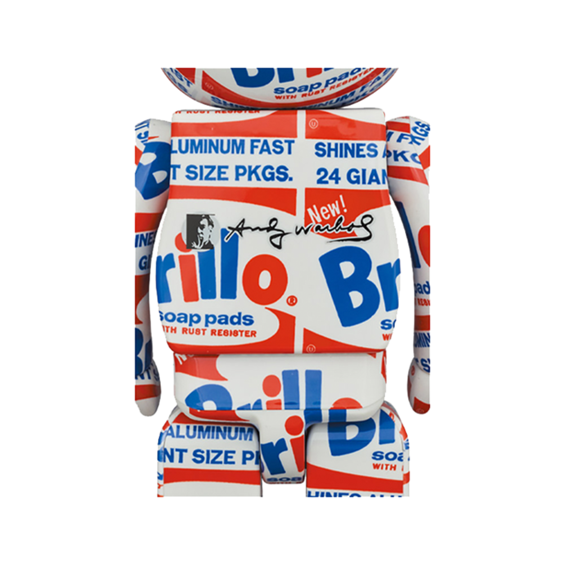 Be@rbrick Andy Warhol’s Brillo- 1000% by Andy Warhol