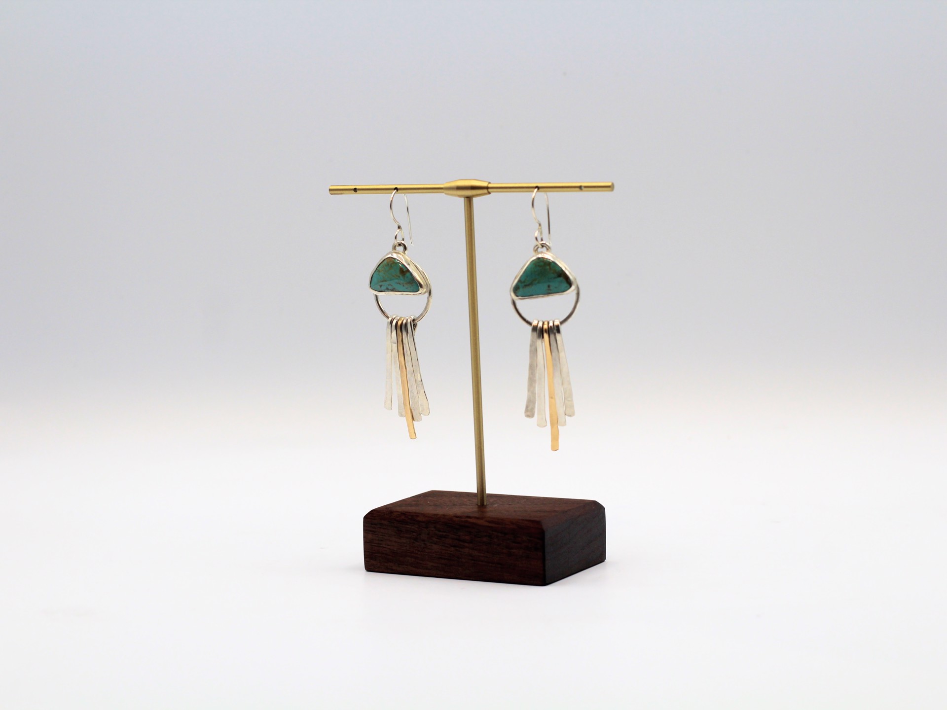 Tyrone Turquoise Fringe Earrings by Emily Dubrawski