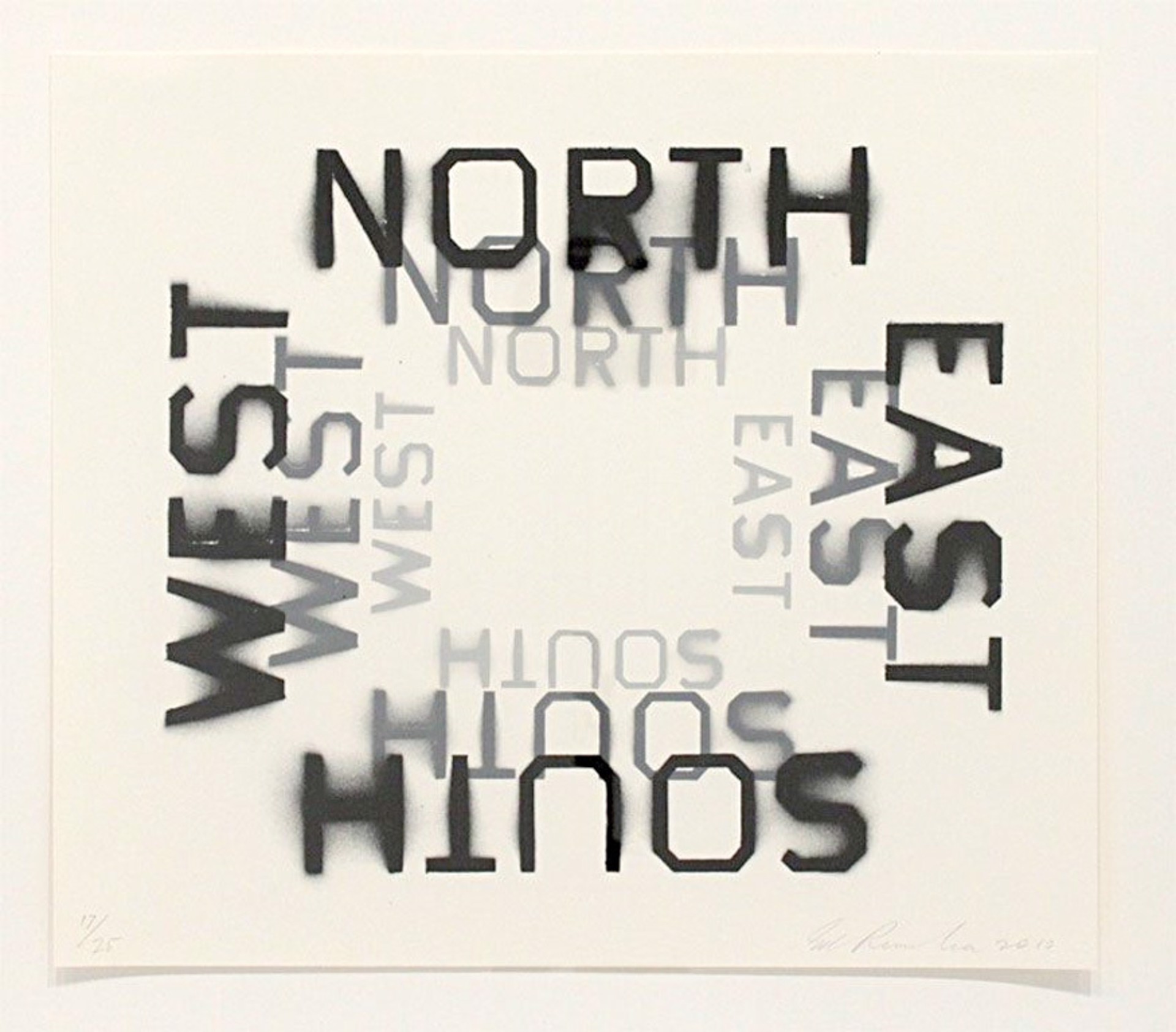 All Points (Black State) by Ed Ruscha
