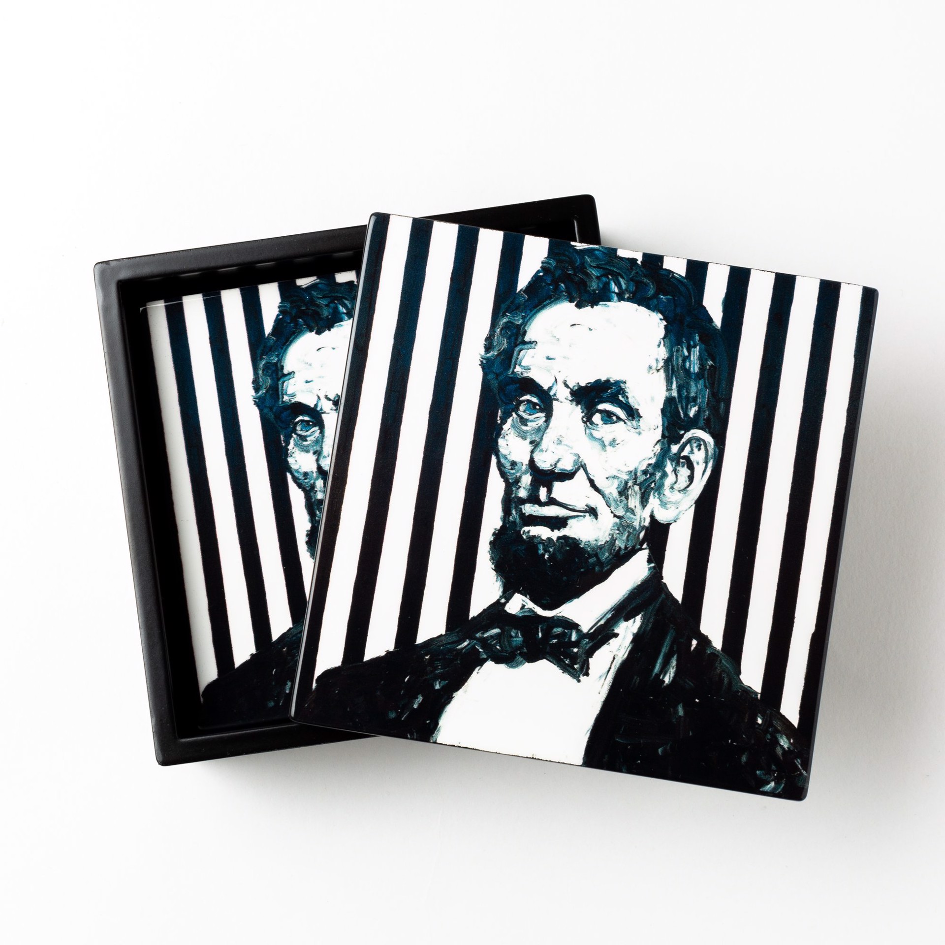 Abraham Lincoln Coaster Box Set by Hunt Slonem (Hop Up Shop)