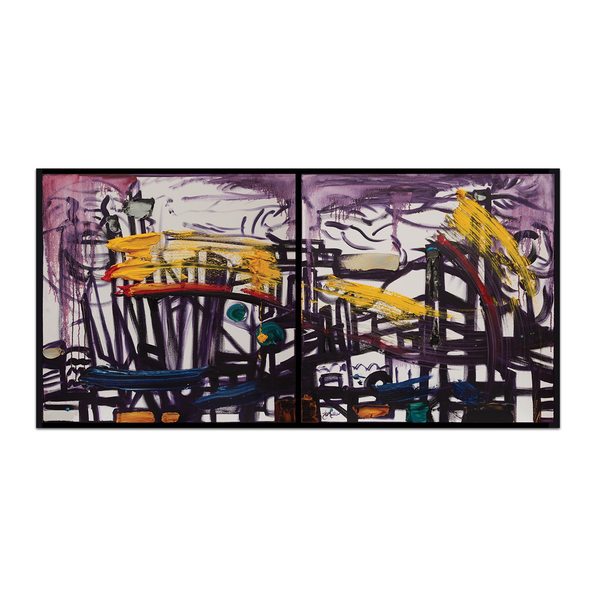 Roller Coaster Diptych by JD Miller