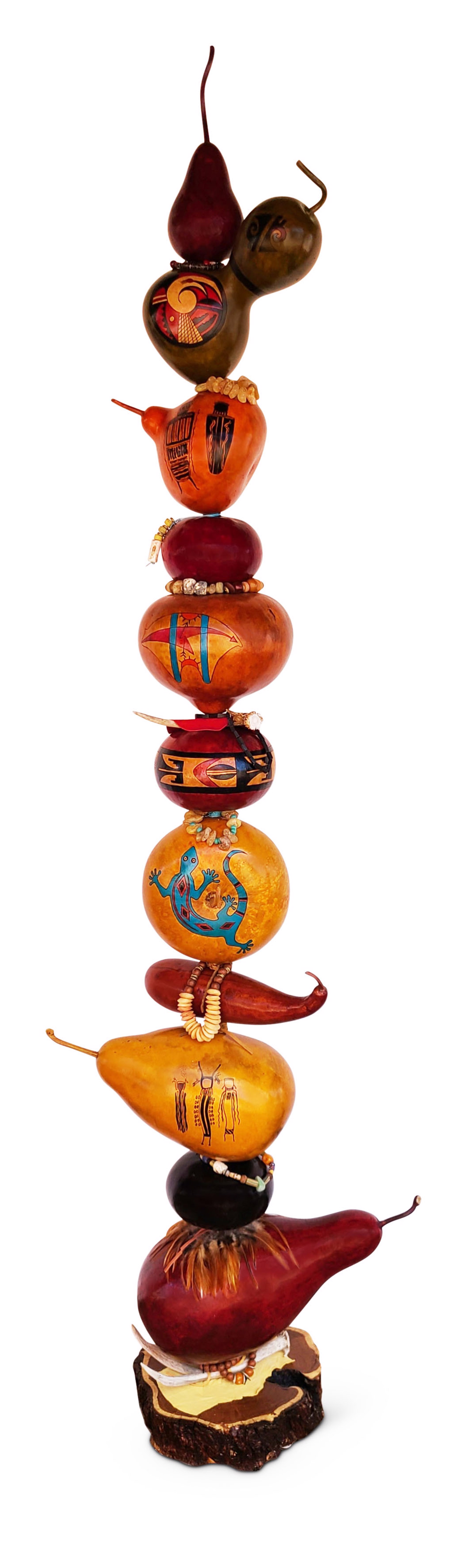 Gourd Totem Sculpture ~ Southwest Theme by Gary & Glenis Leitch