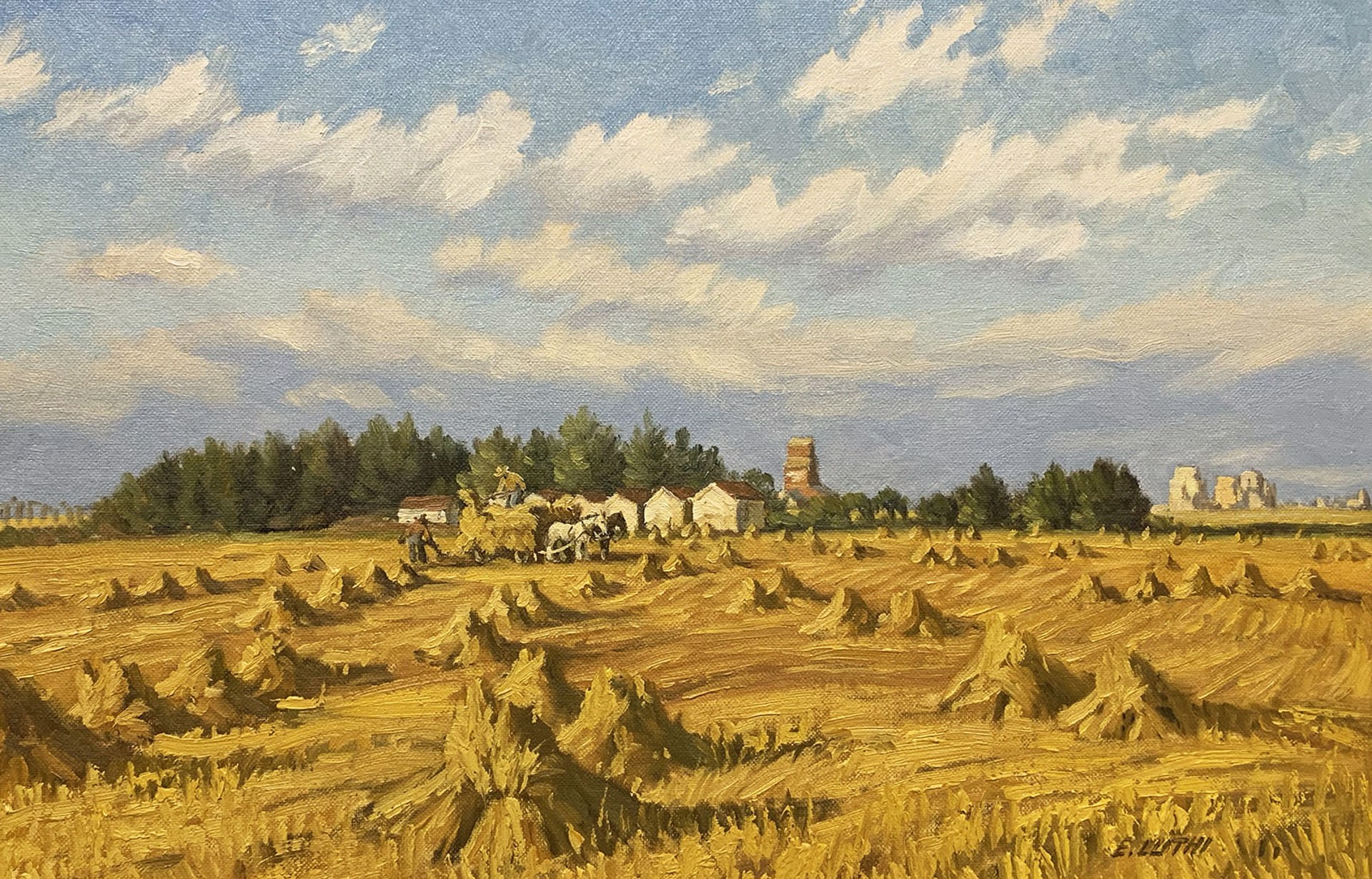 Farm Scene Near Pinkey by Ernest Luthi (1906-1983)