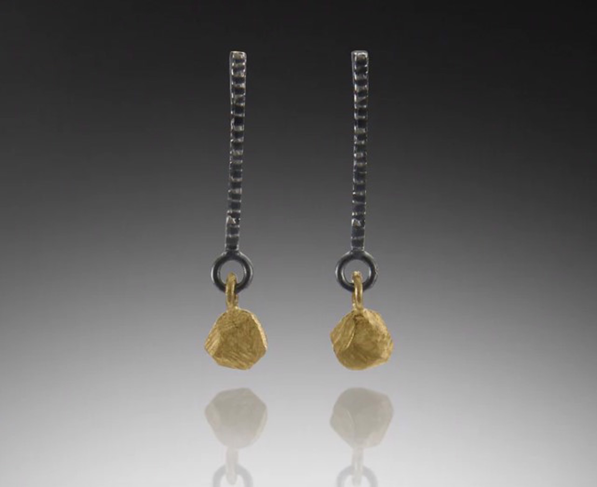 Dig Element Earrings w/gold by DAHLIA KANNER