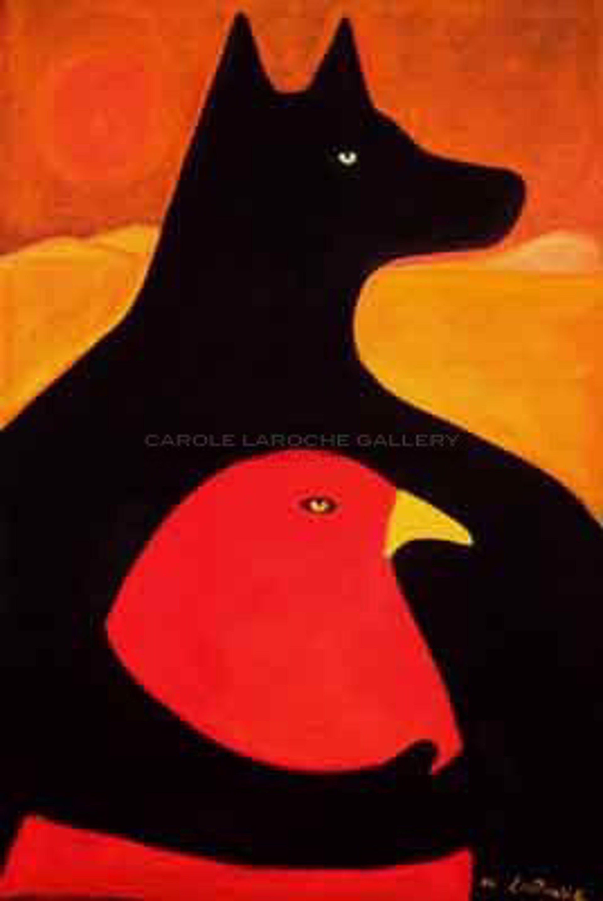 The Protector - Large framed $3700 by Carole LaRoche