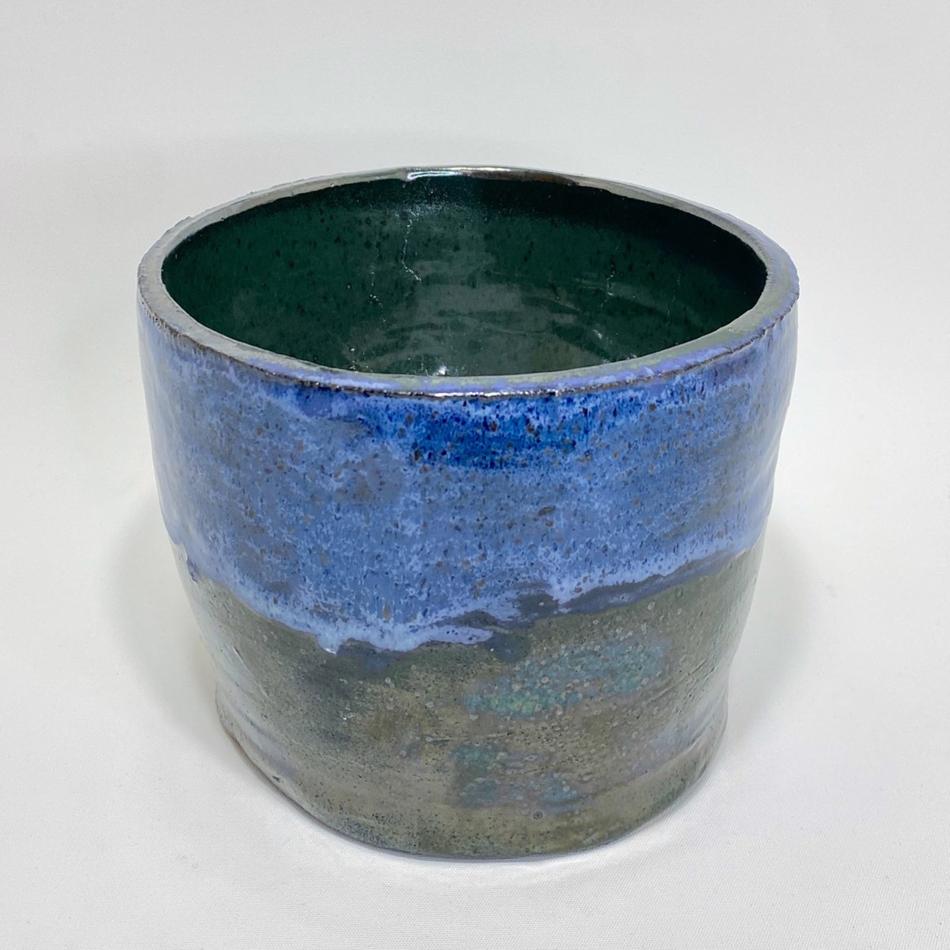 "Green Bowl w/ Blue Rim" by Justin S. by One Step Beyond