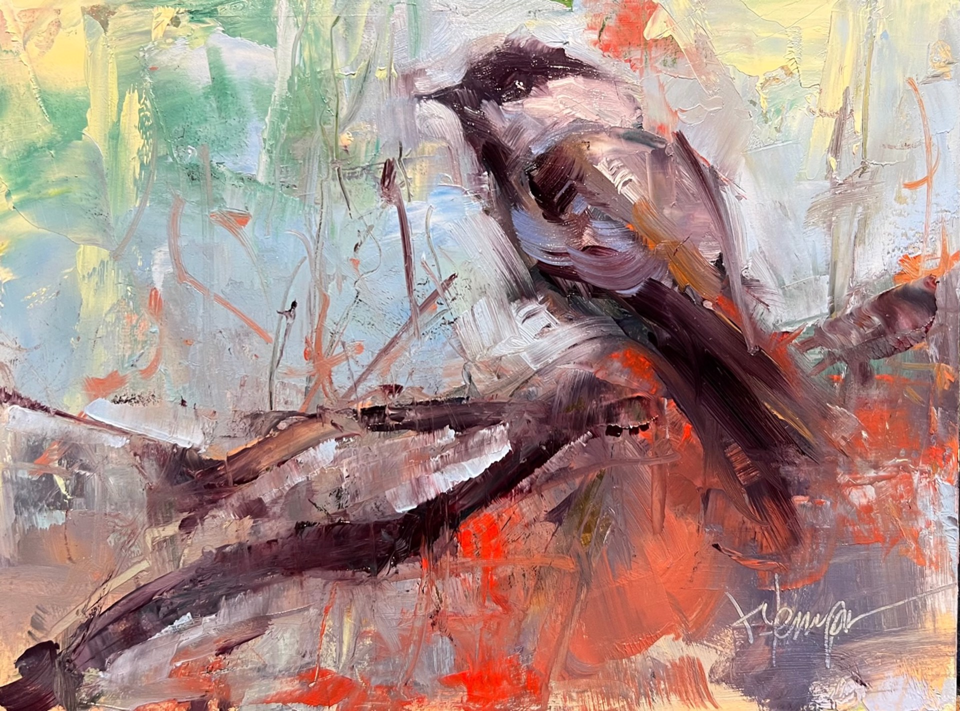 Fall Chickadee by Shirle Wempner