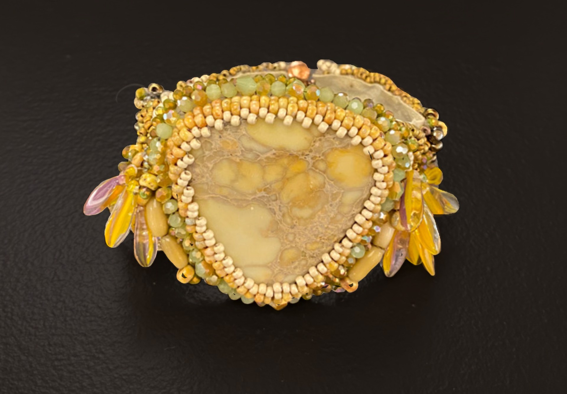 A Sea of Green - Polished Marble Bracelet by Patty Elzinga
