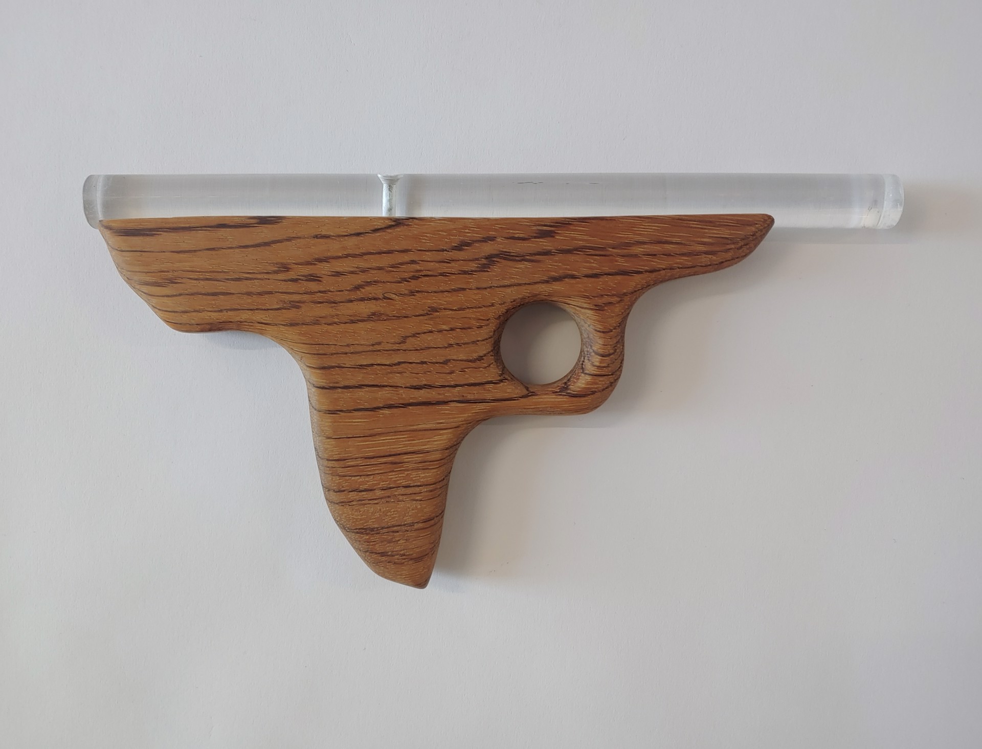 Wooden Luger #2 - Wood/Plastic Sculpture by David Amdur
