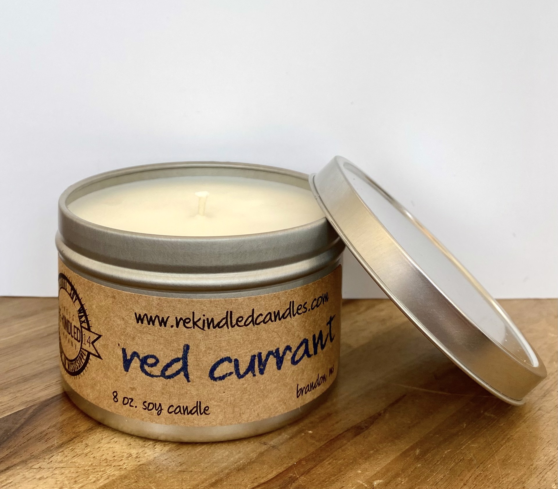 Red Currant Candle Tin by re-kindled candle company