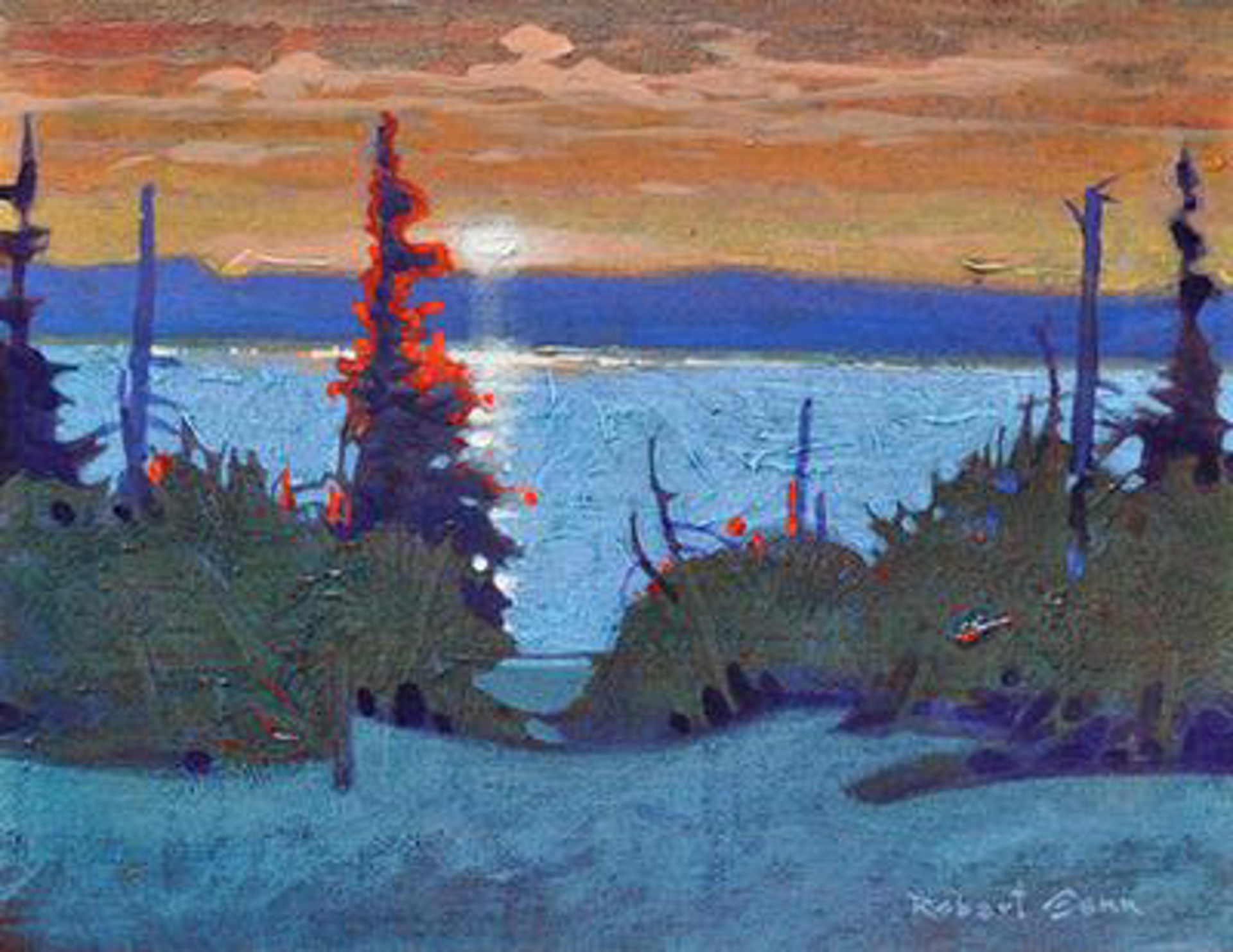 Evening, Pender Island by Robert Genn (1936-2014)