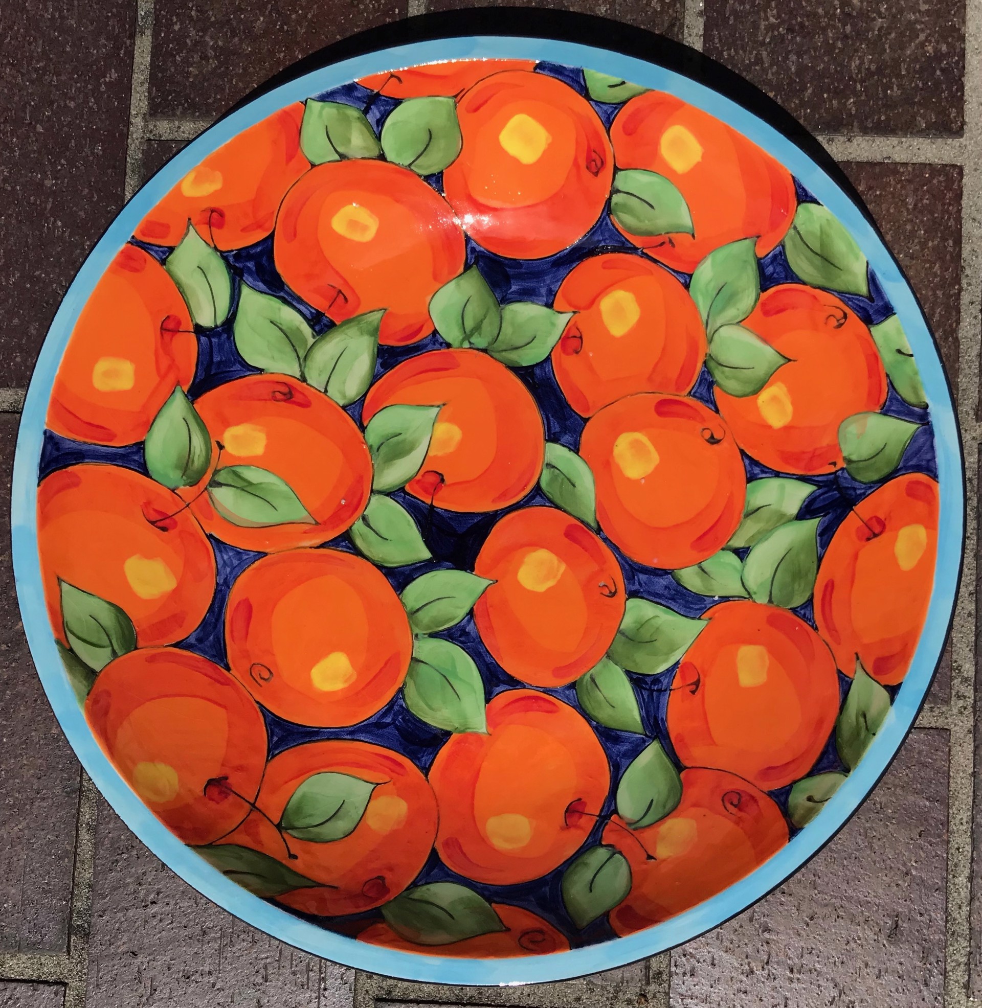 12" Oranges Platter by Denise Ford