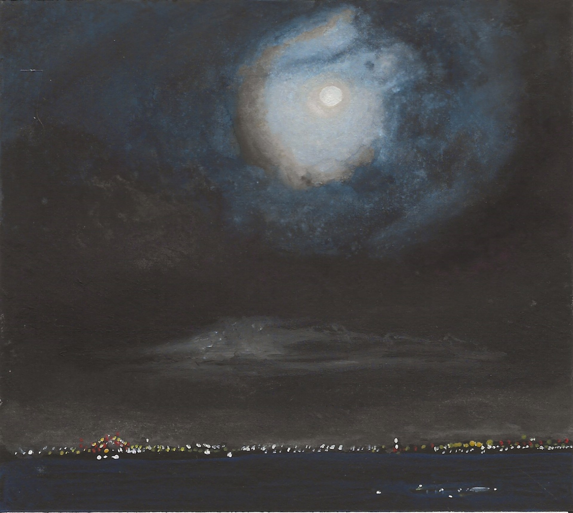 Full Moon Over New Orleans by Kristin Malin
