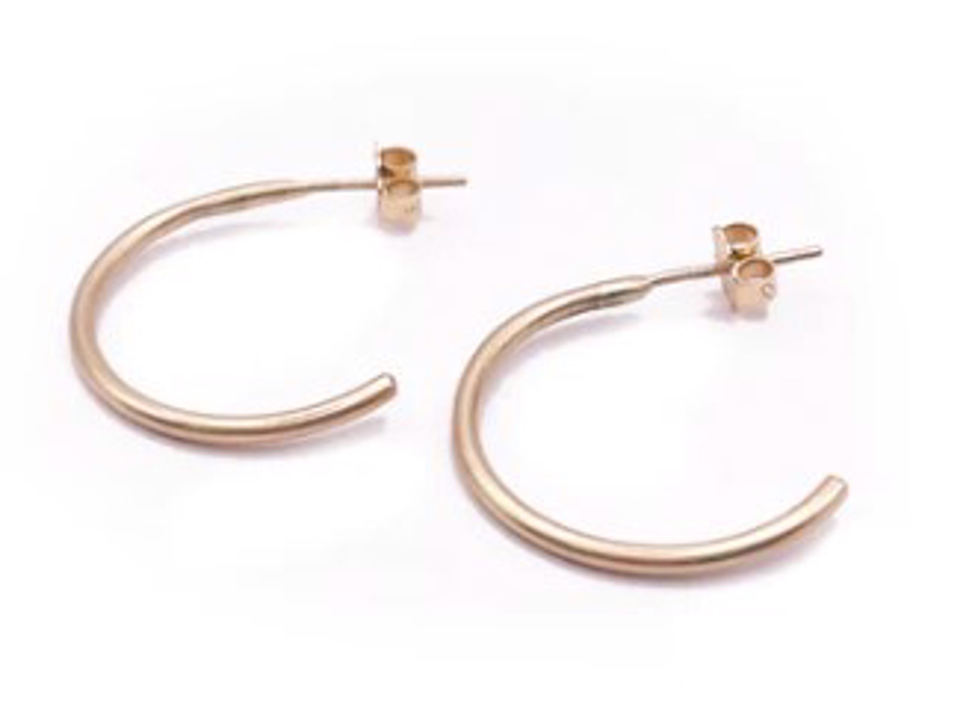 14K Classic Hoop Earrings 14LHE4 by Leandra Hill