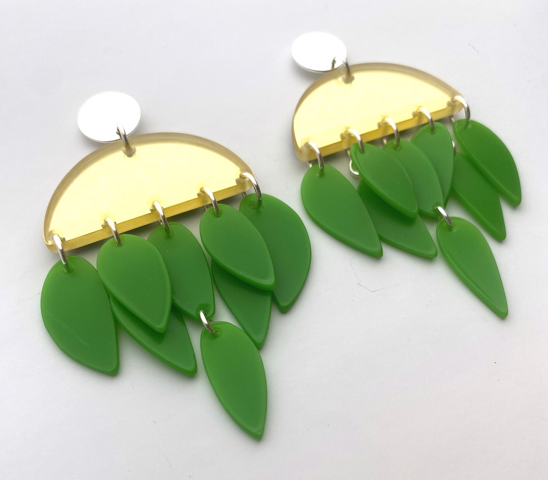 GS Leaf Cascade (earrings) by Tabitha Ott