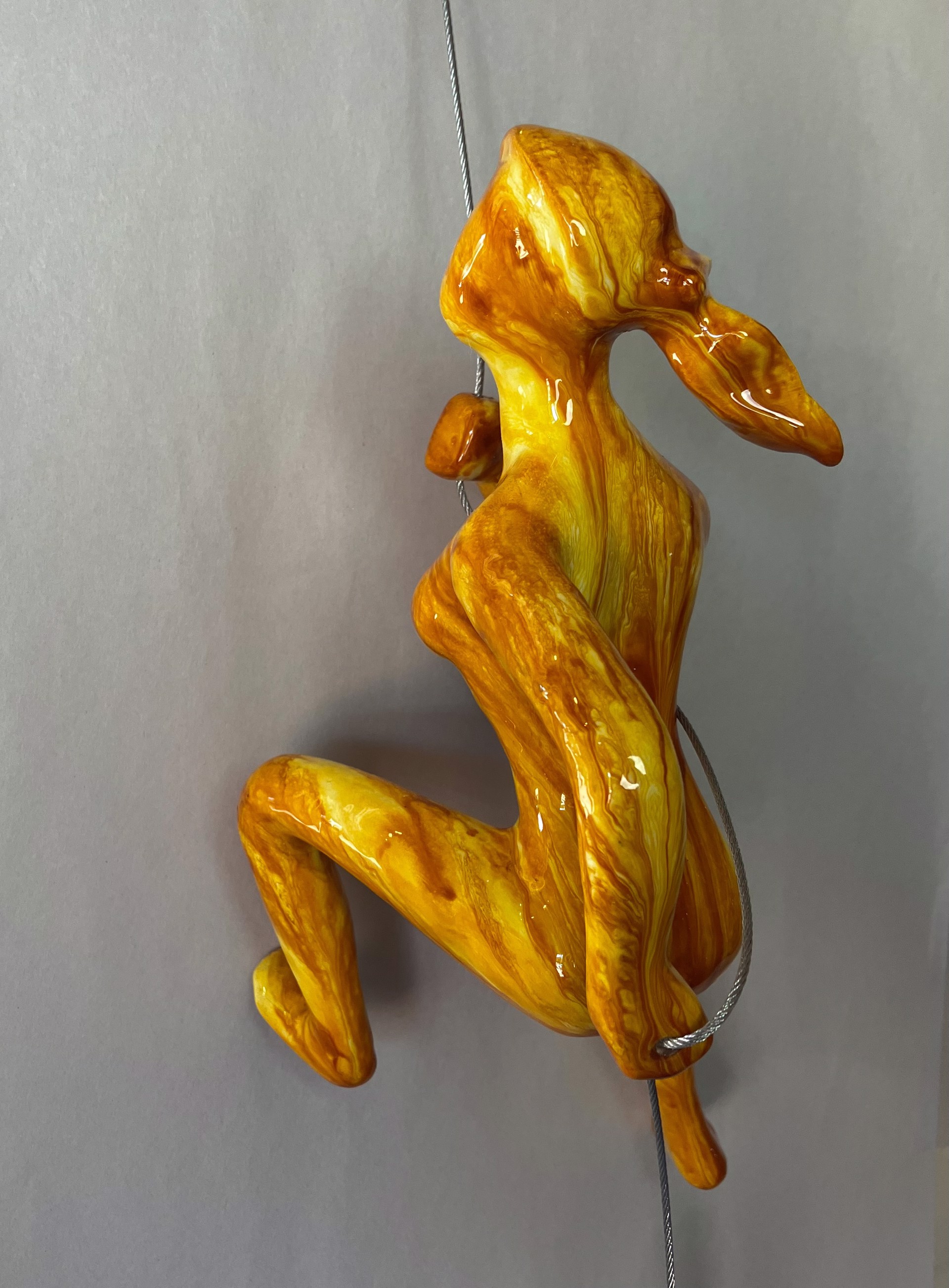 Female Climber 6-AS ~ Position 6 in color Yellow Swirl by Ancizar Marin