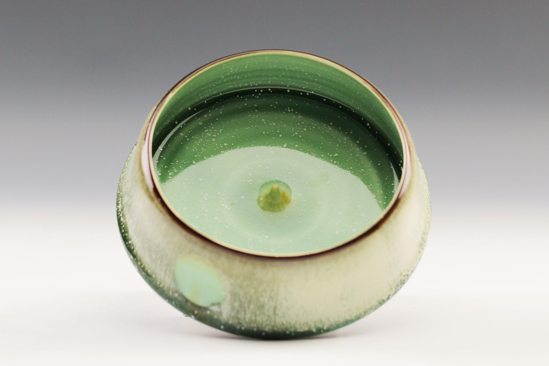 Shiny Jade Shallow Bowl by Charlie Olson