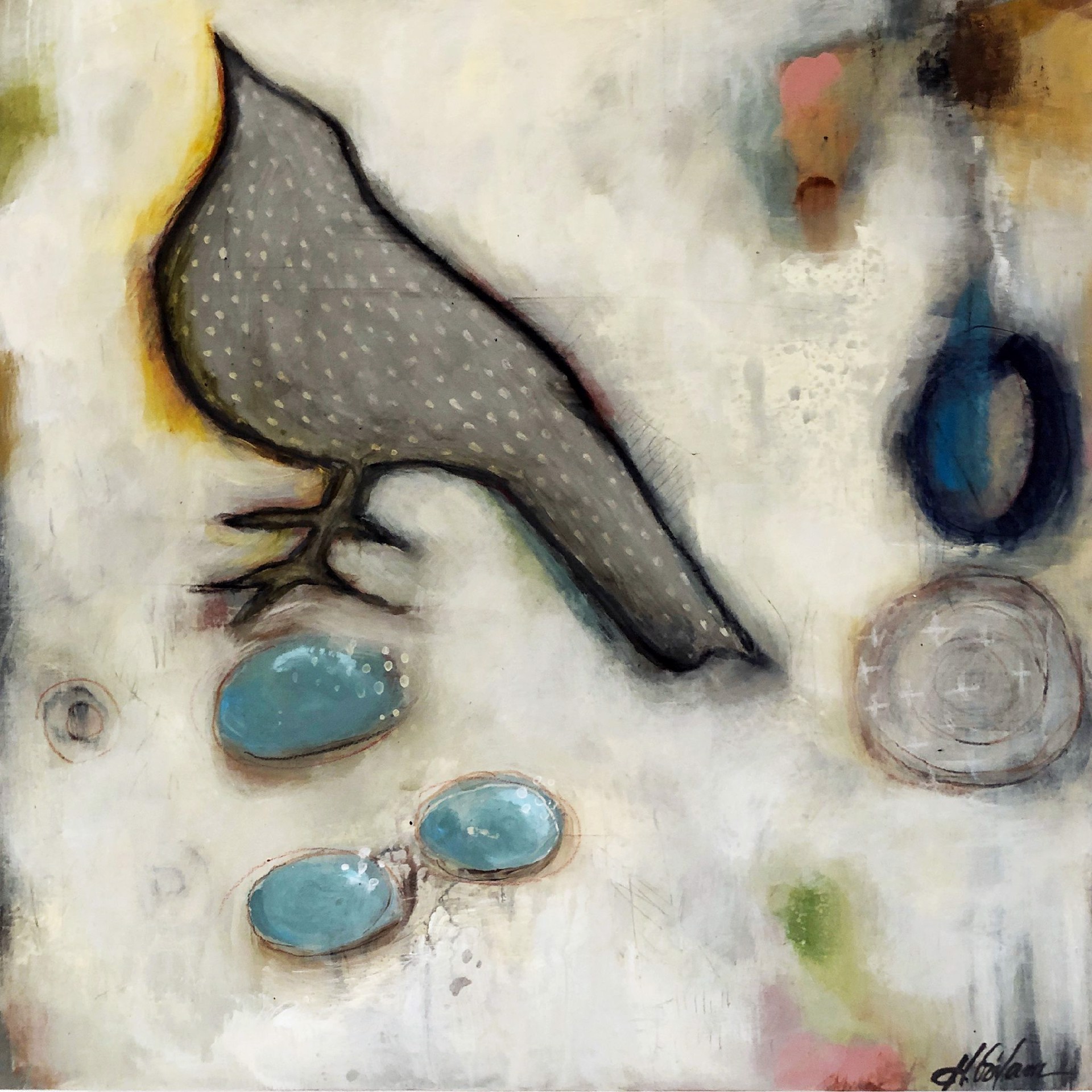 My Birds Of Quarantine Warbler by Heather Gorham
