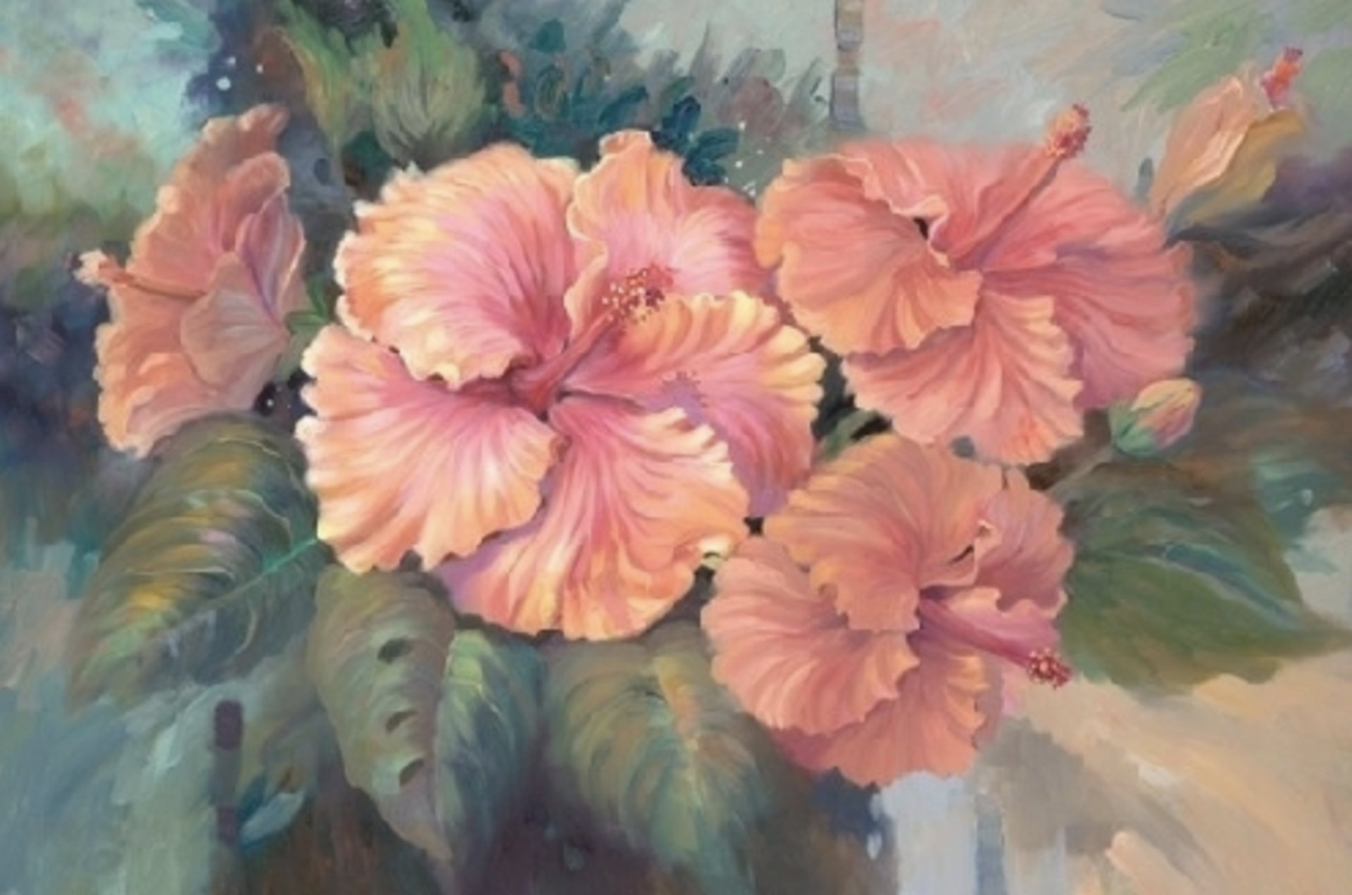 Coral Hibiscus by Connie Hennings-Chilton