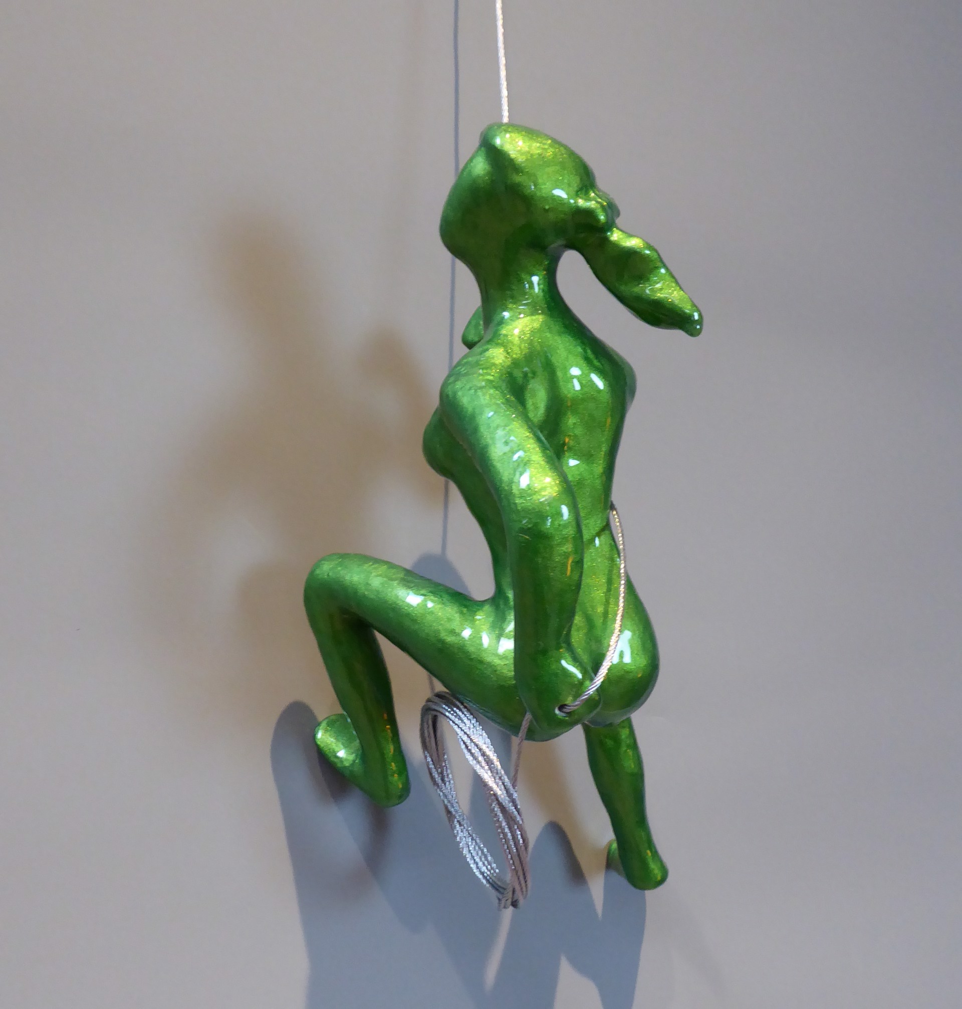 Female Climber Apple Green Metallic by Ancizar Marin