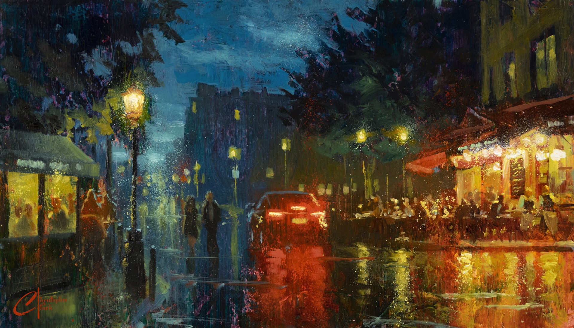 Paris, Rainy Street by Christopher Clark