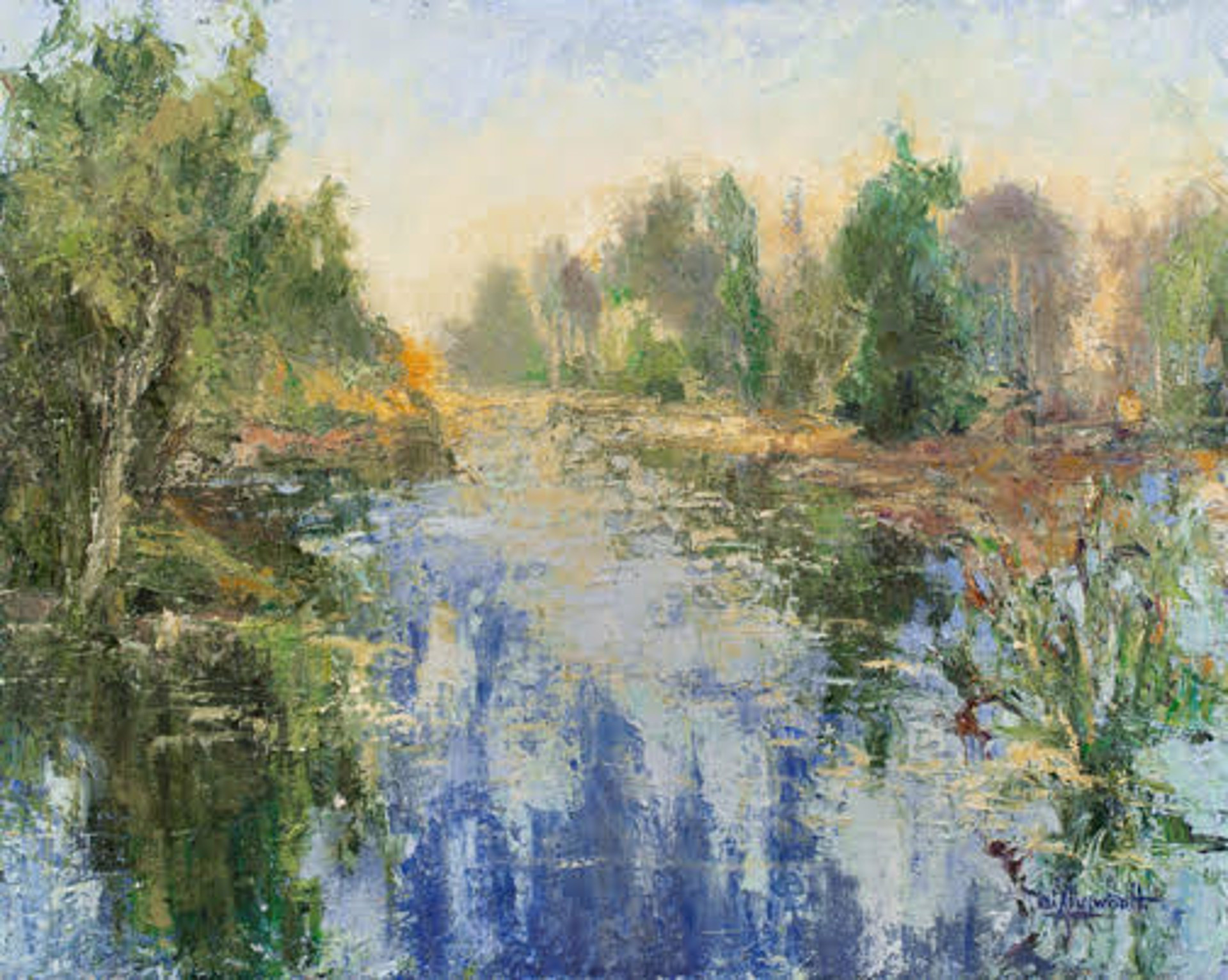 Summer Pond at Dawn by Diane Ainsworth