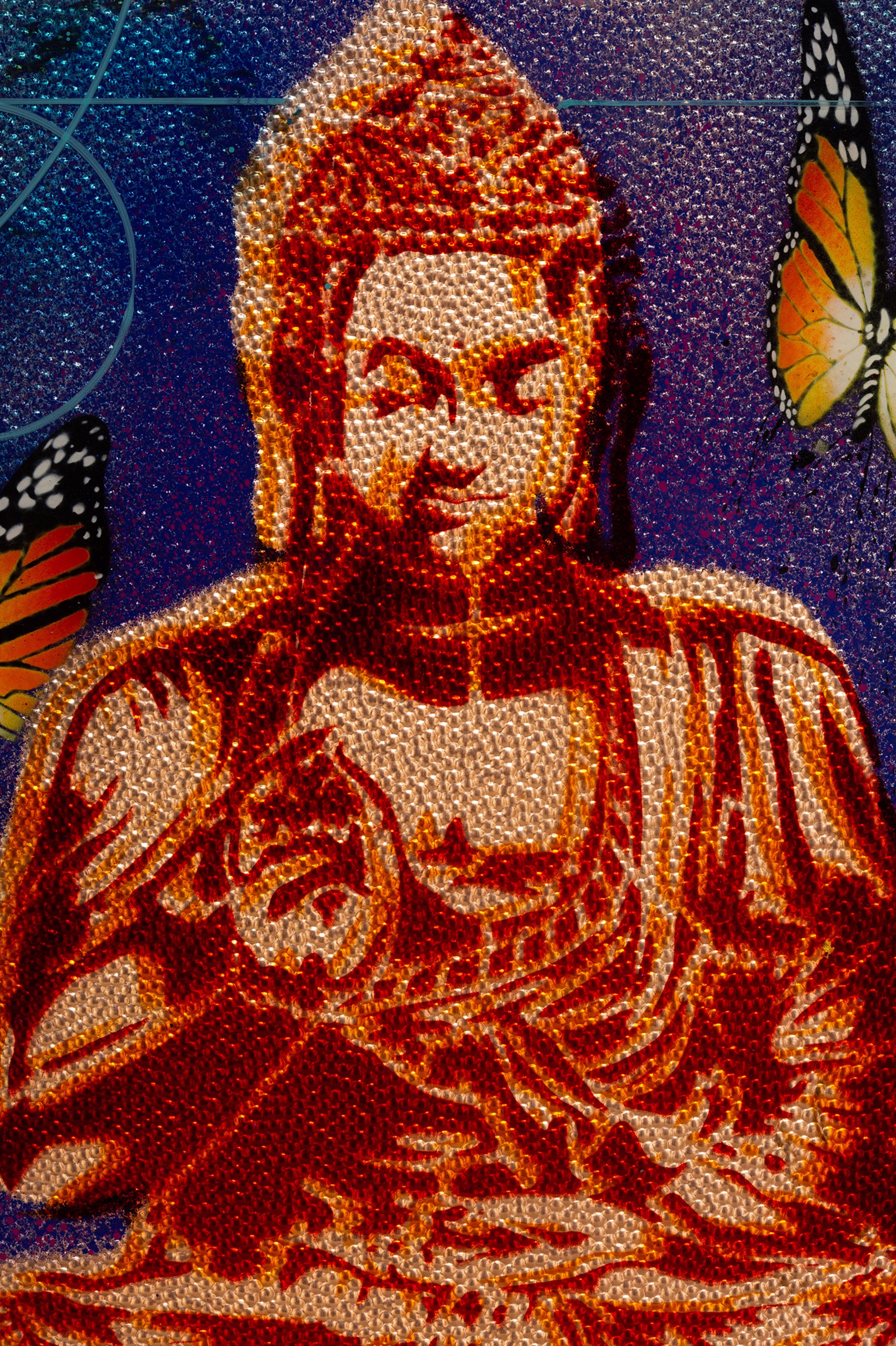 Peaceful Buddha Red by Risk