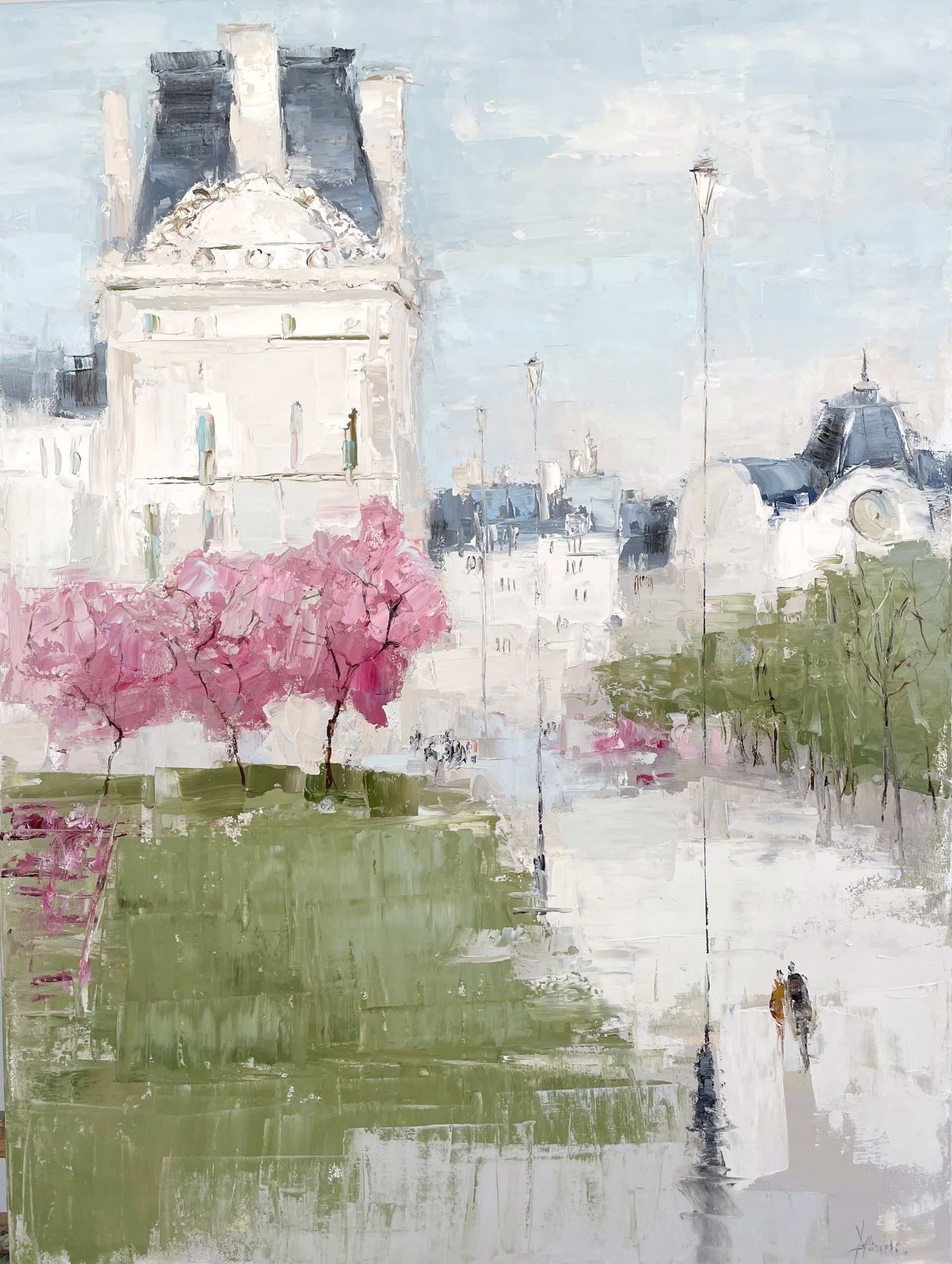Tuileries Gardens In Spring by Barbara Flowers