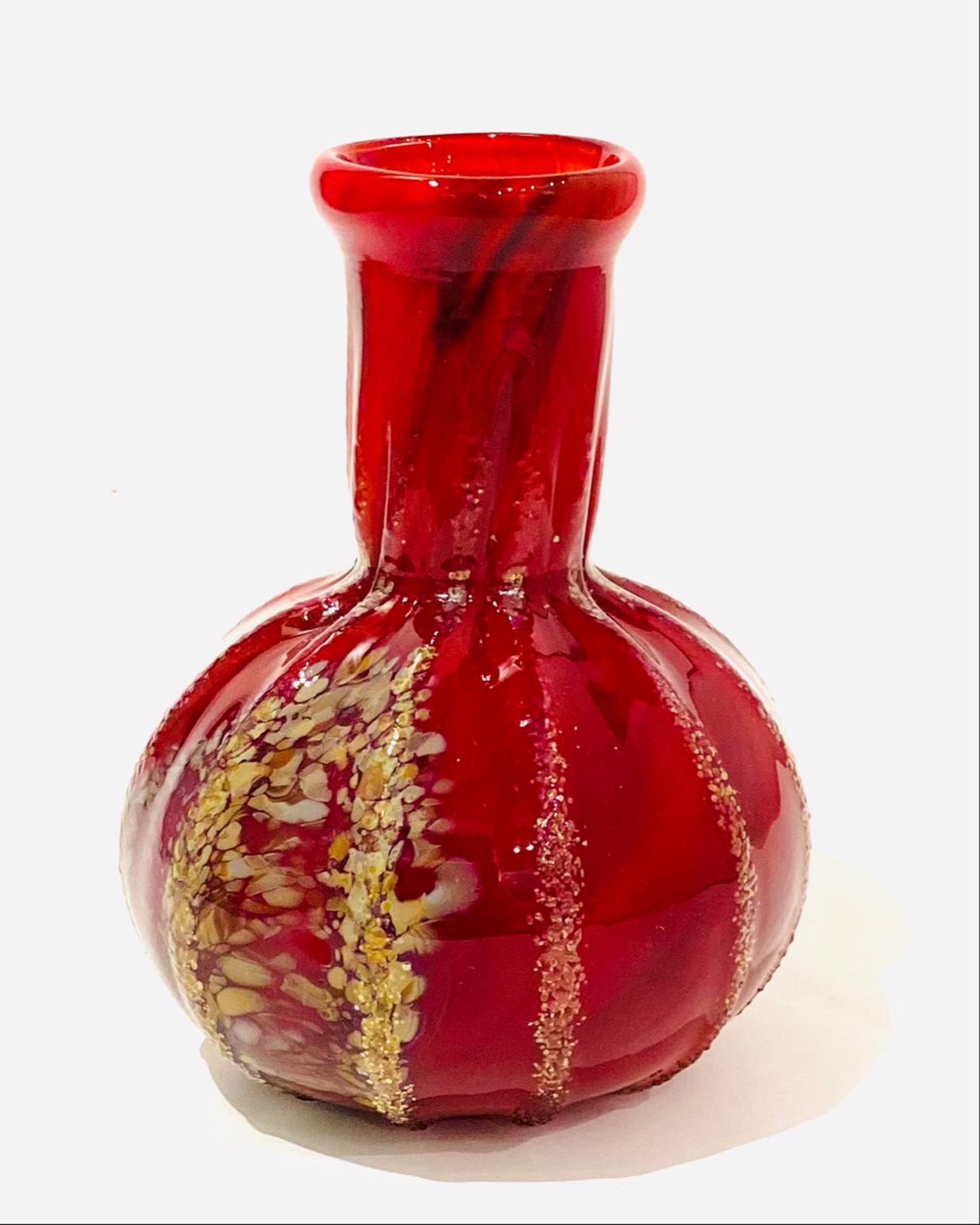 JG22-30 Glass Vase Red by John Glass