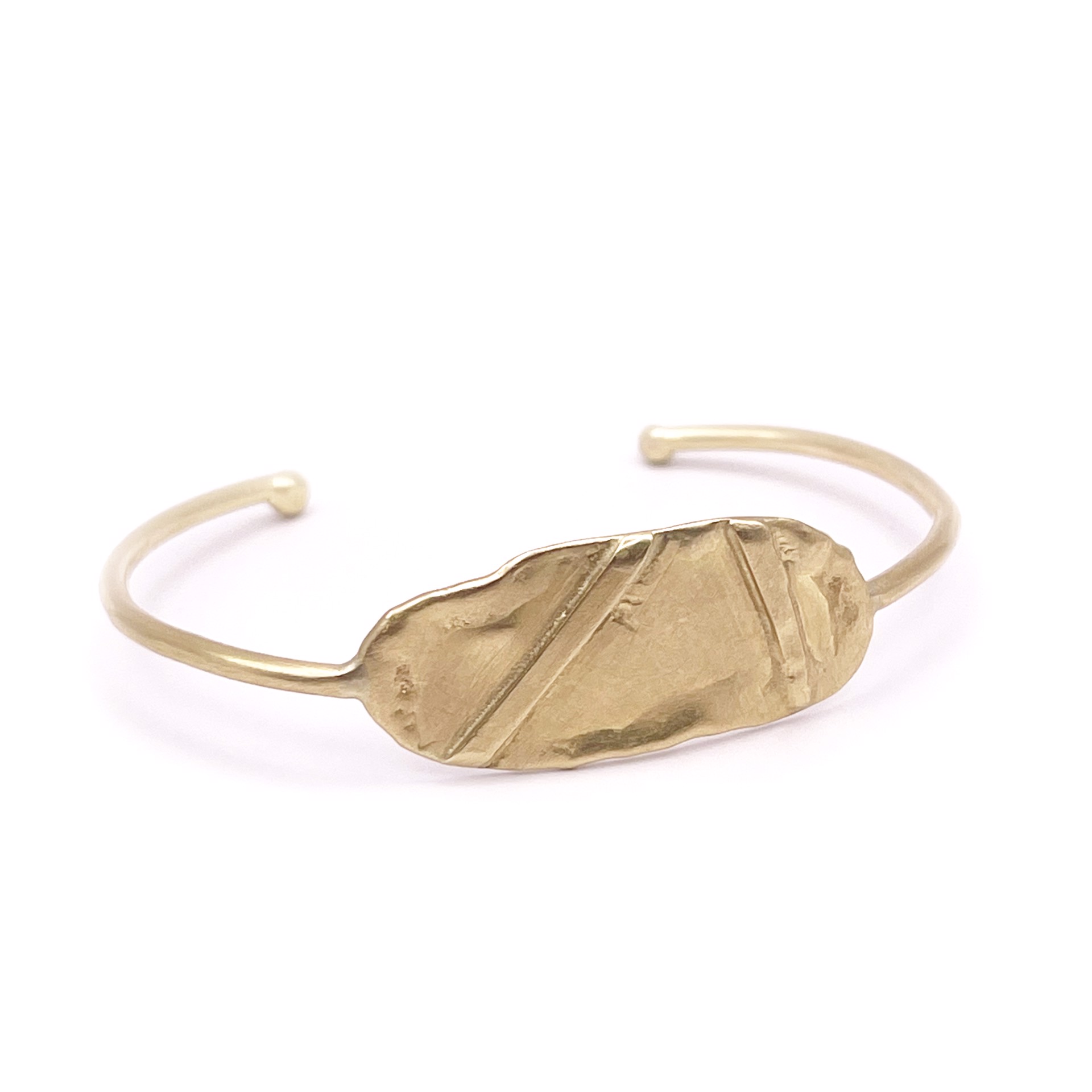 LLB3- Lifeline Cuff Bracelet Size 7.5 (18k Gold) by Leandra Hill