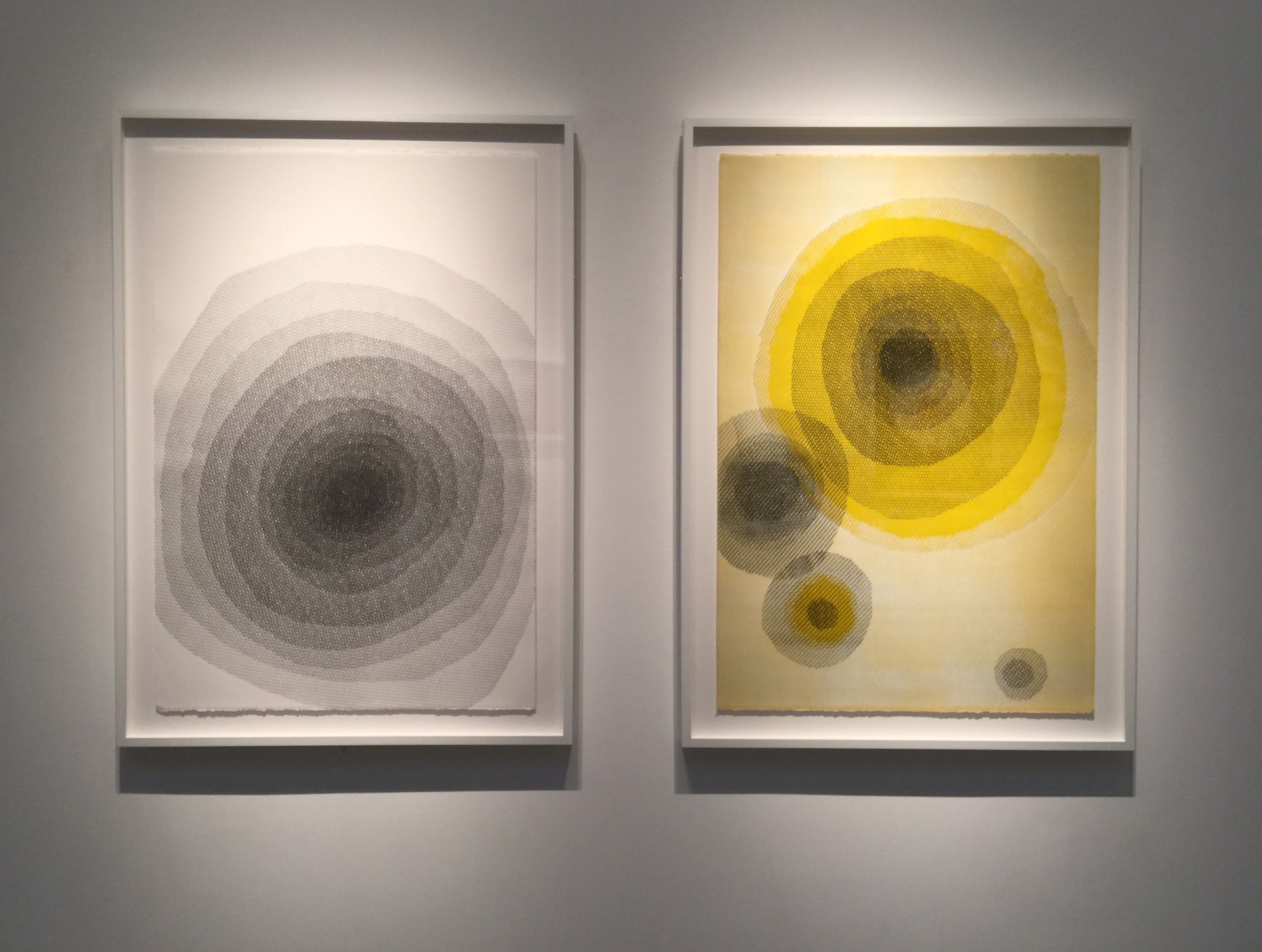 Ring Series #371( left), 2014, Ring Series #373 (right) by Orna Feinstein