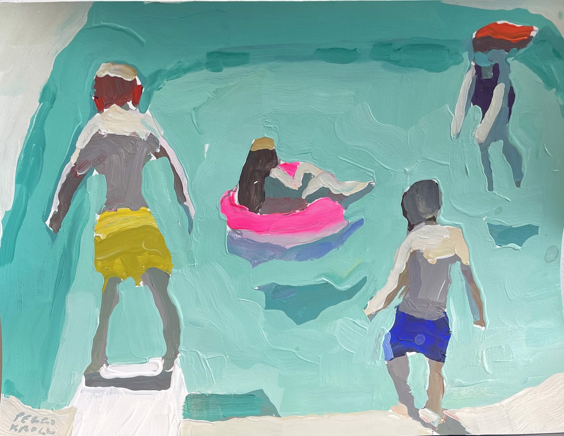 Kids and Pool by Peggi Kroll-Roberts