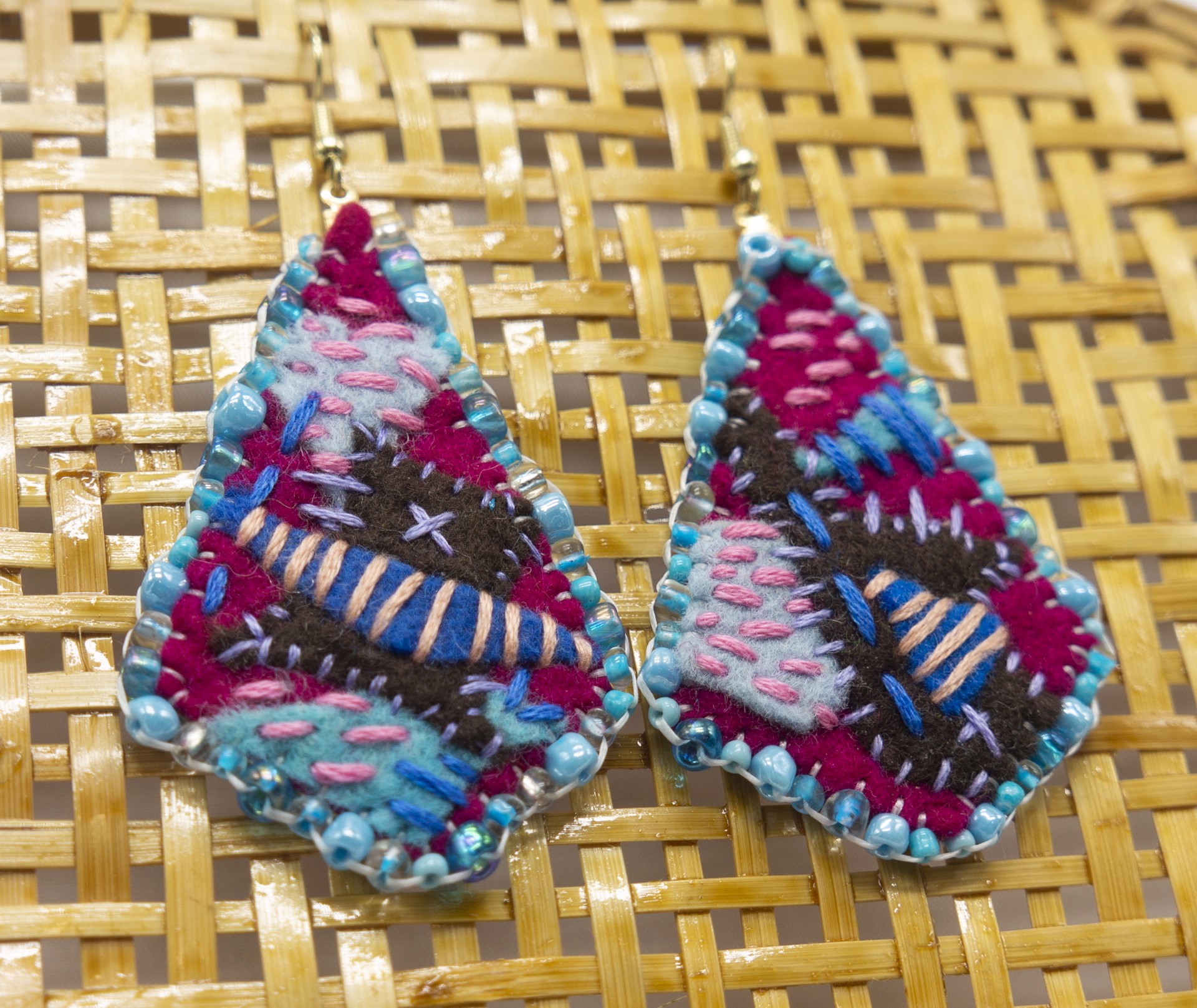 Blue and Purple Earrings by Hattie Lee