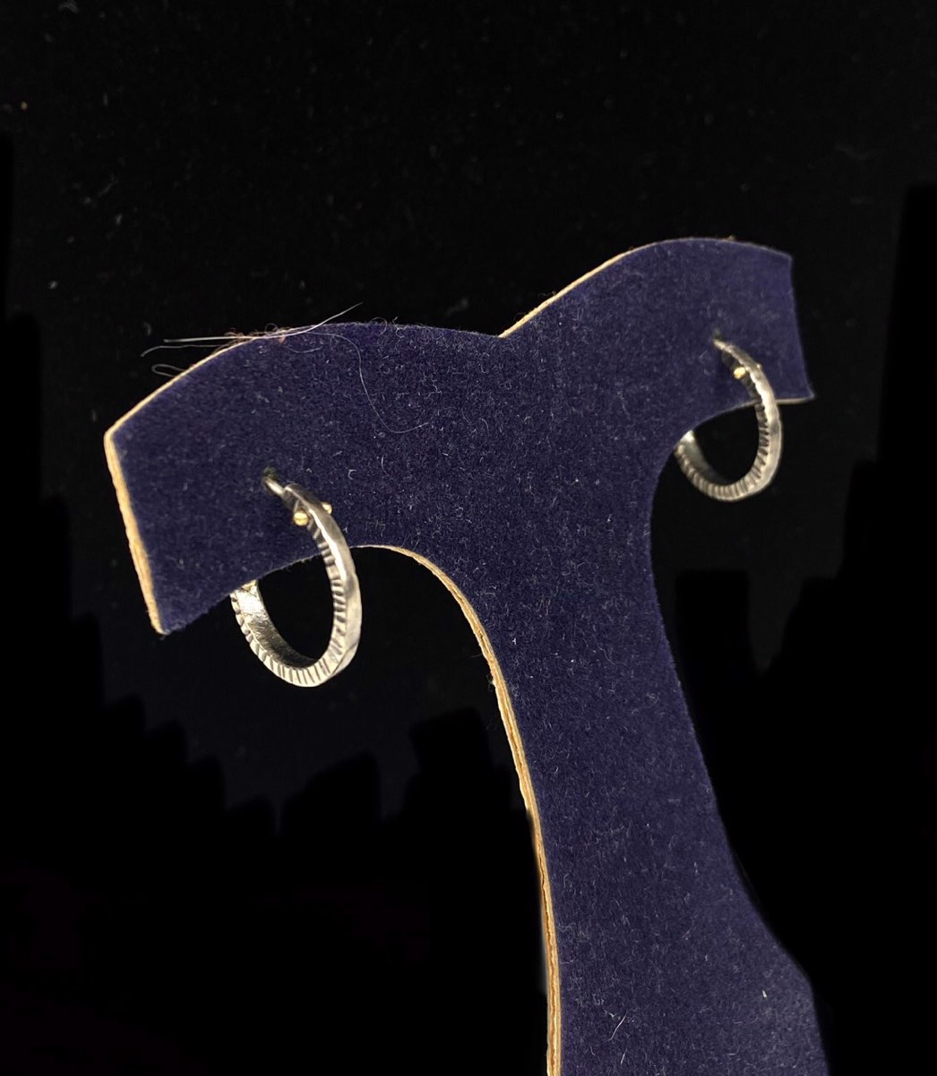 Textured 18K Gold Rivet Hoop Earrings by Nichole Collins