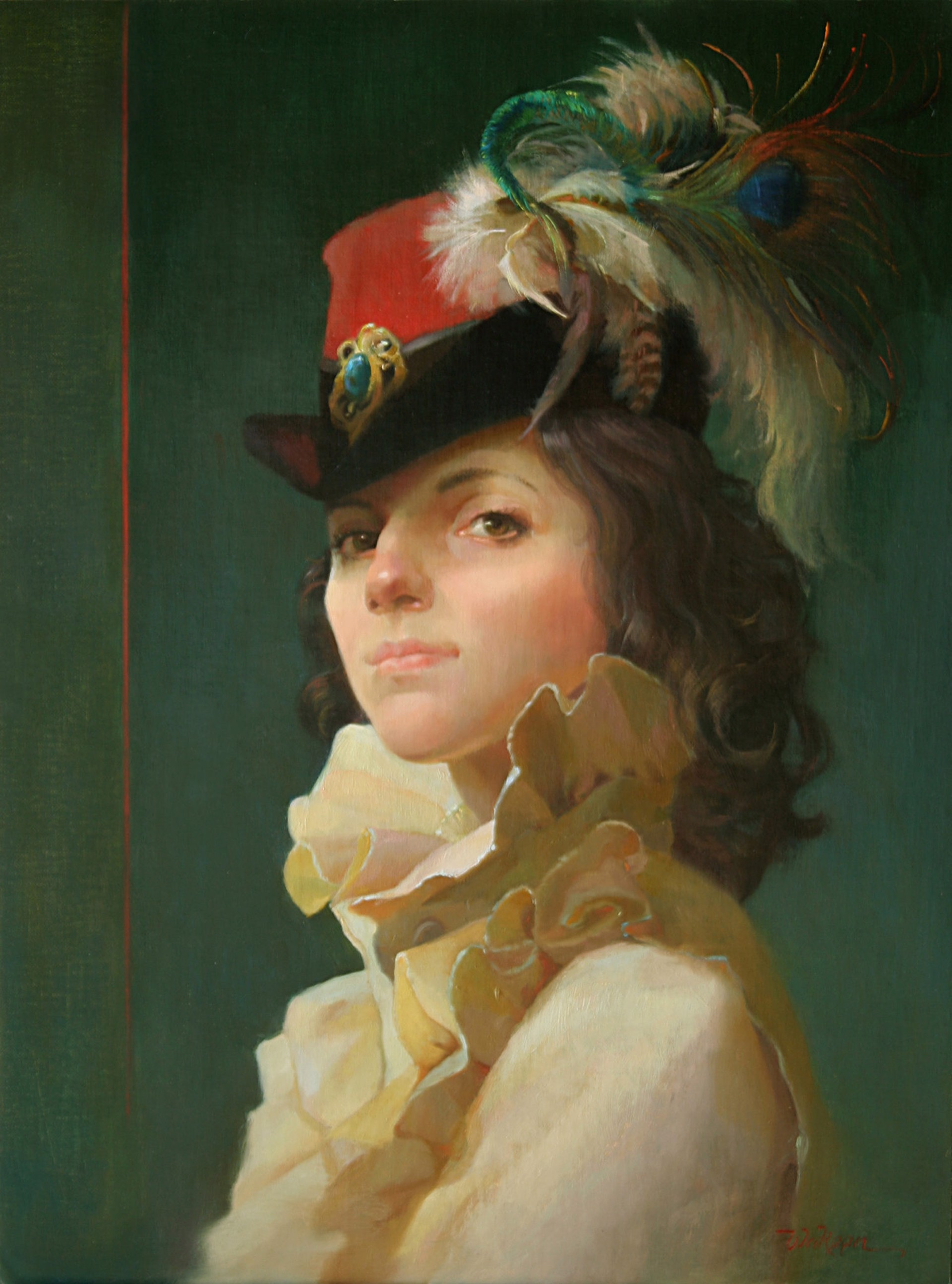 Marquis with a Red Hat by Sandra Wakeen