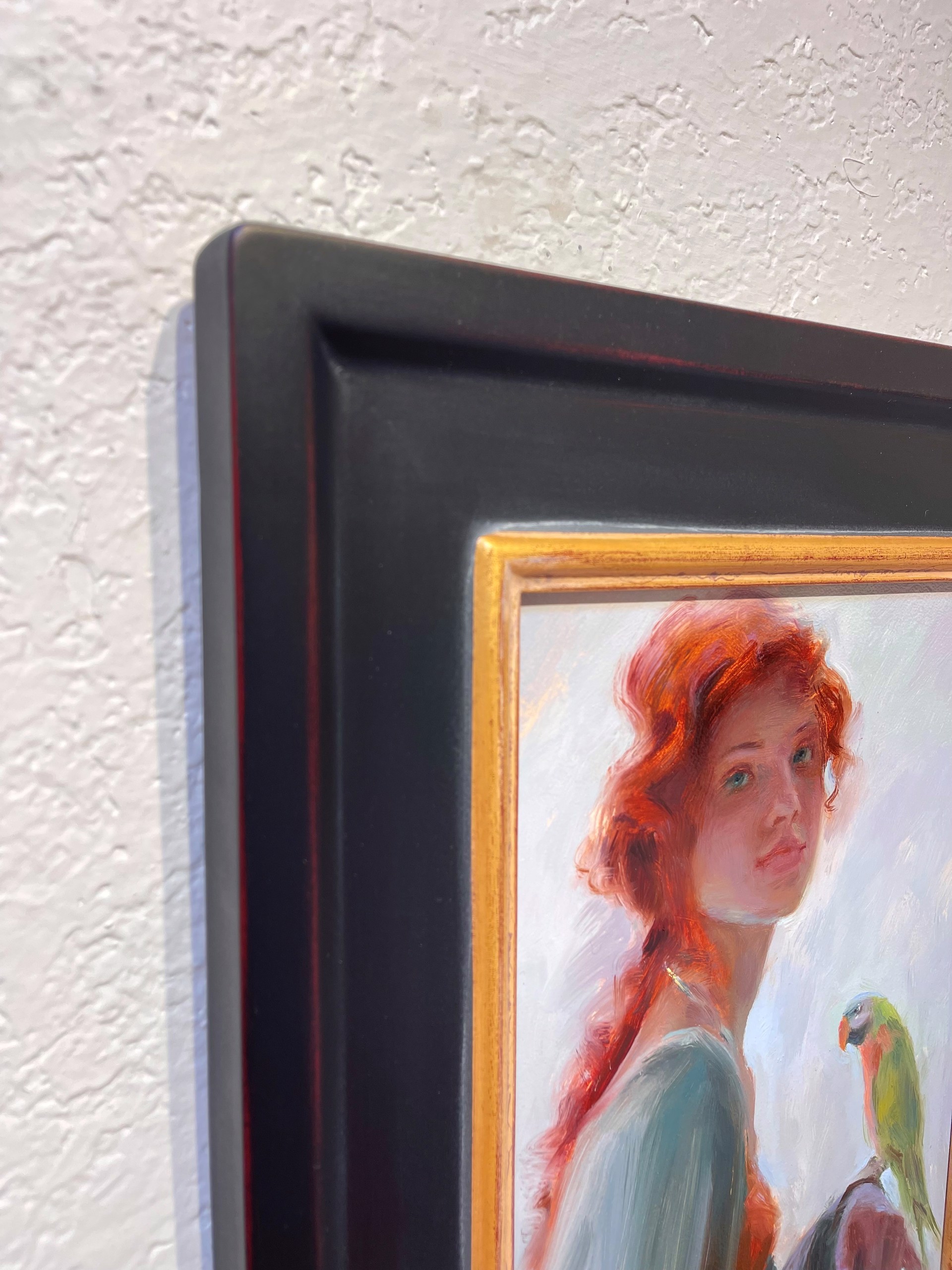 Girl with Parrot by Suchitra Bhosle