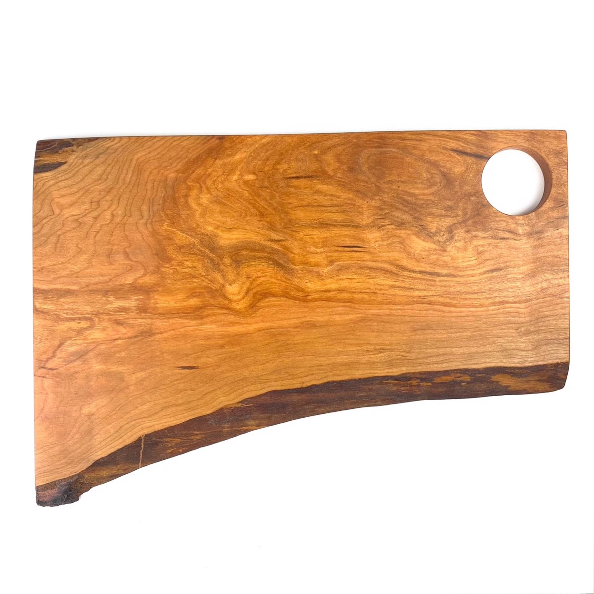 Live Edge Cherry Board with Hole by Jon Cordes