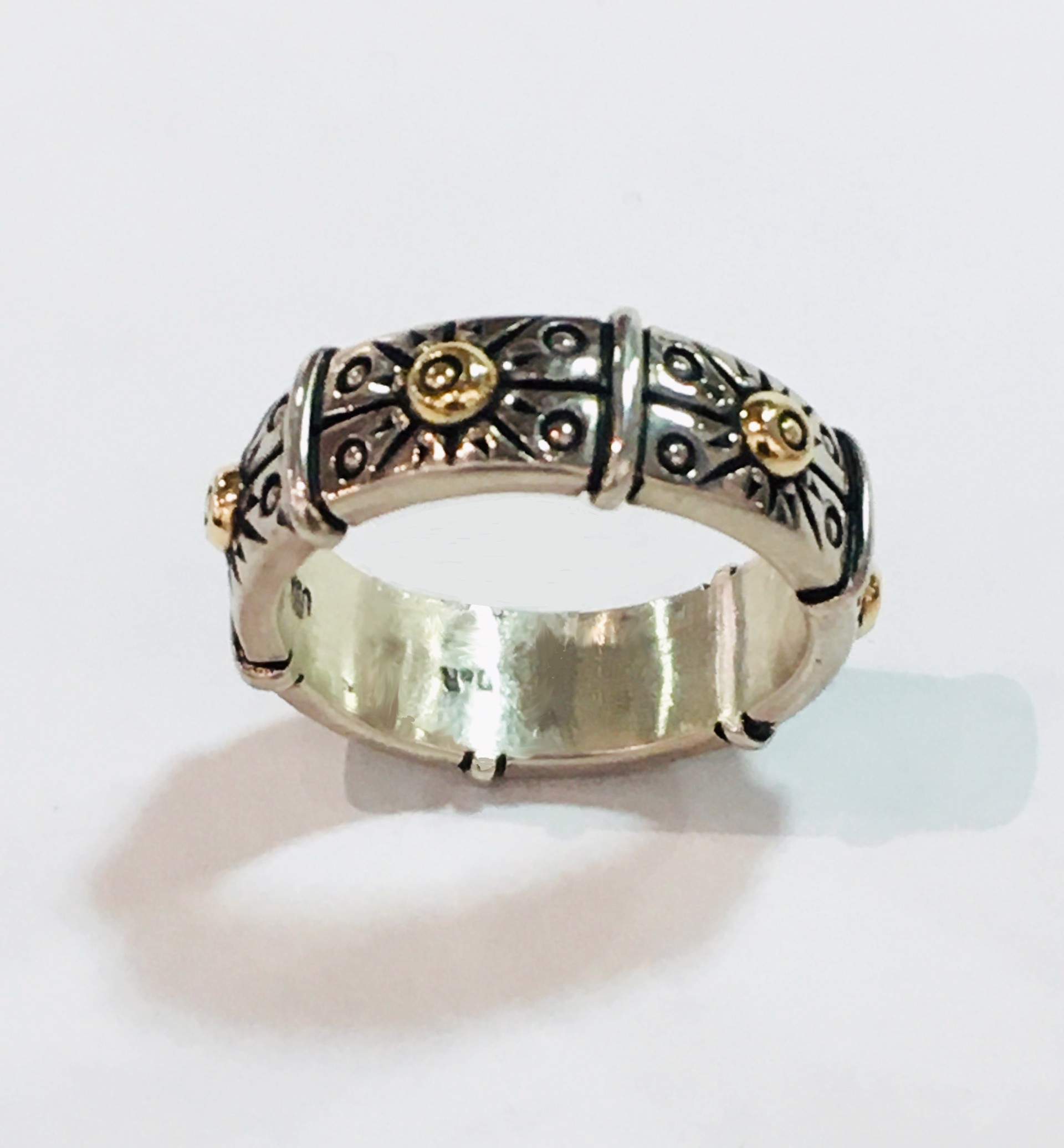 Silver and Gold Ring by DAVID & RONNIE