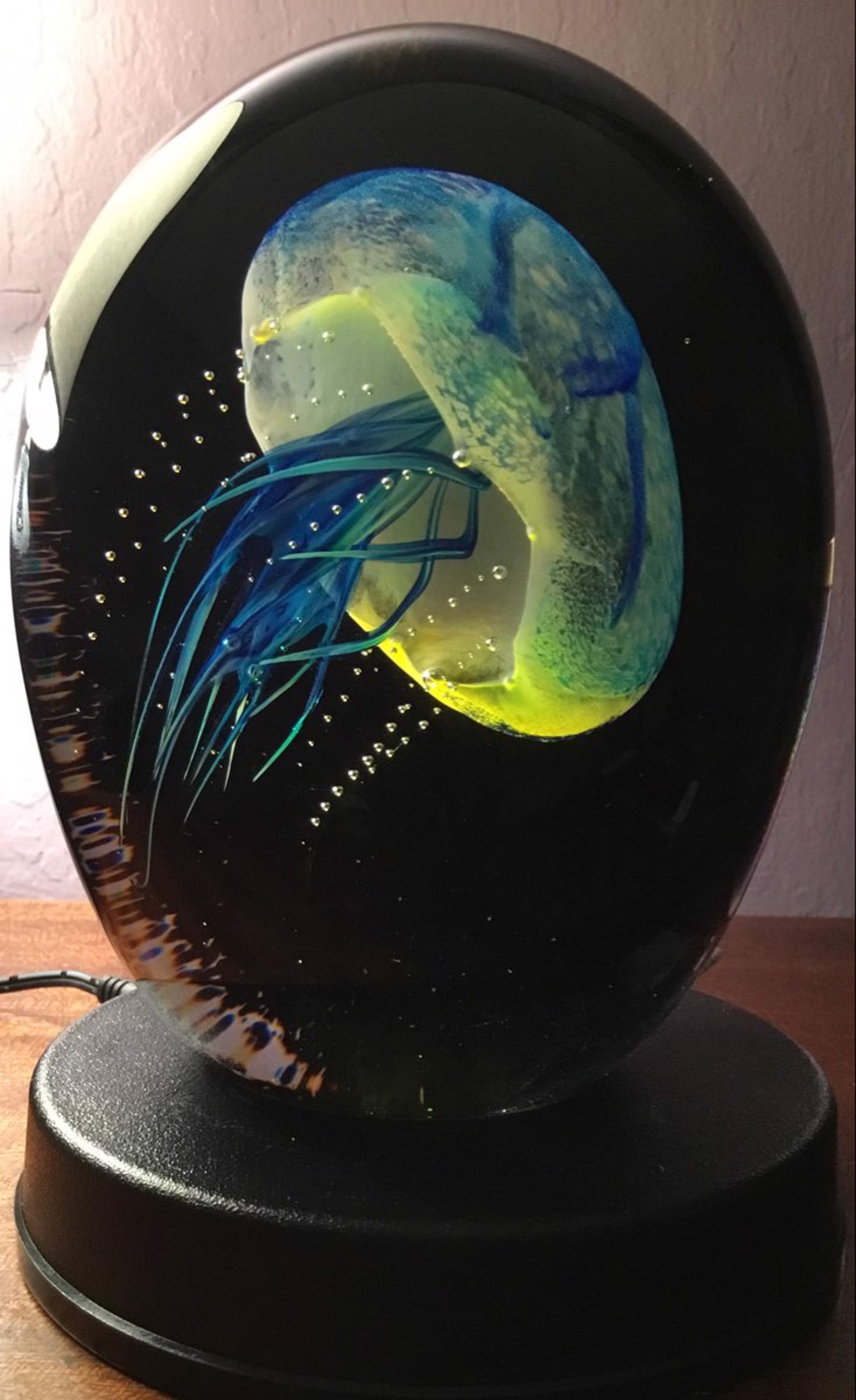 Blue Jelly- Midnight Side by Hot Island Glass