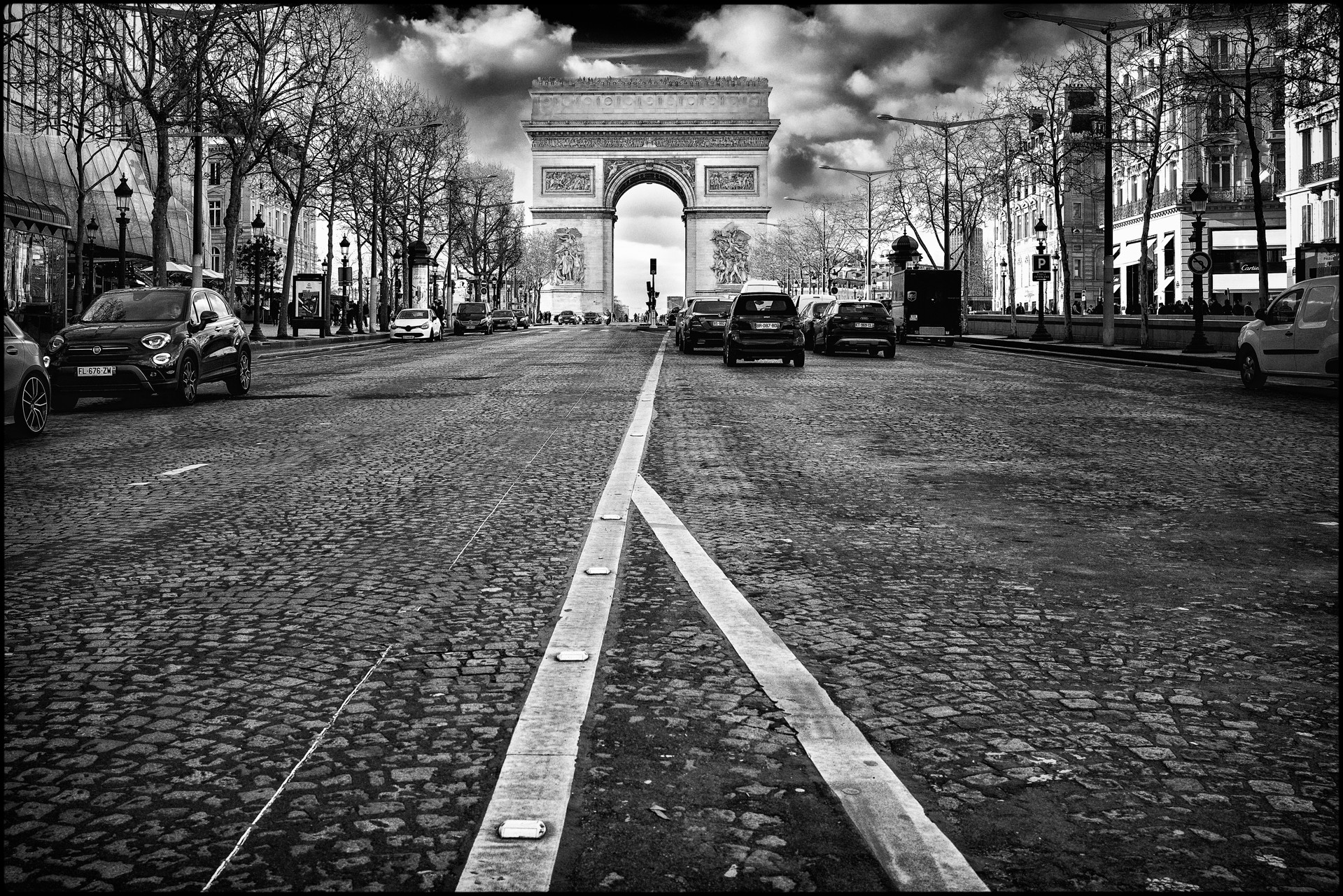 Line to the Arc, Paris (open edition)(unframed) by James Hayman