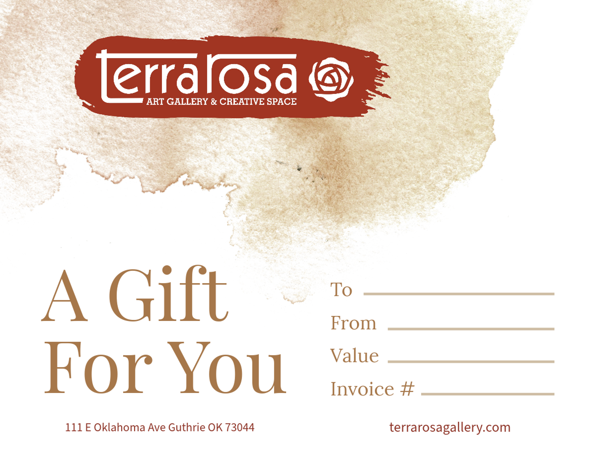 Gift Certificate ($25) by Terra Rosa Art Gallery Gift Certificate